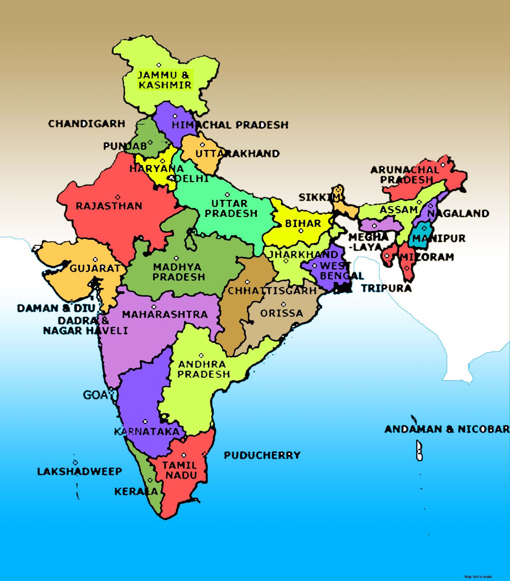 Map Of India HD