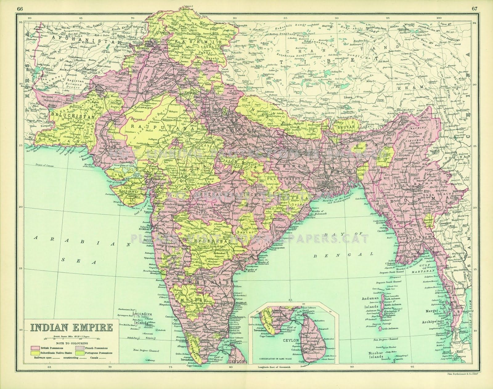 india map ancient states abstract