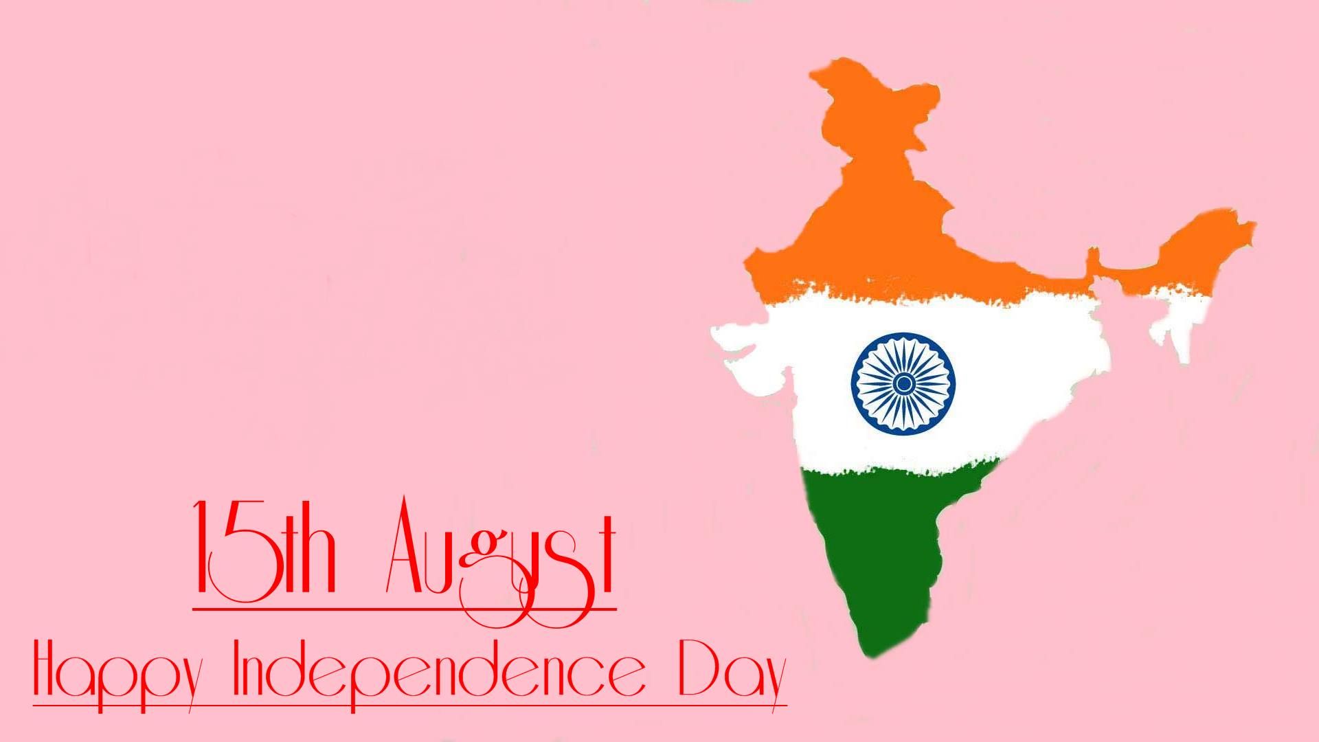 Independence Day Indian Map And Flag Wallpaper