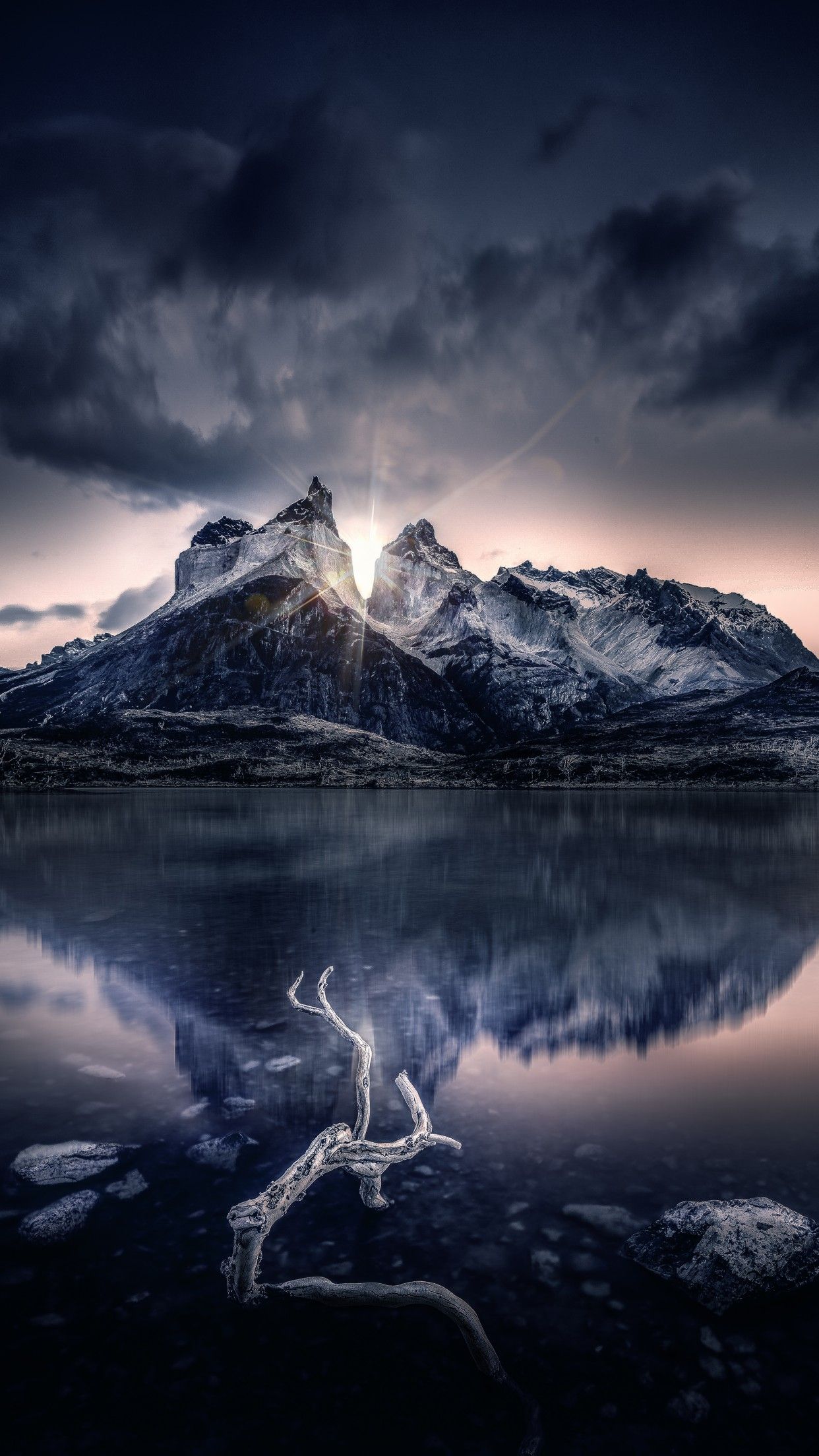 Mountain 4K Wallpaper, Sunlight, Lake, Reflection, Morning, Sunrise, Cold, 5K, Nature