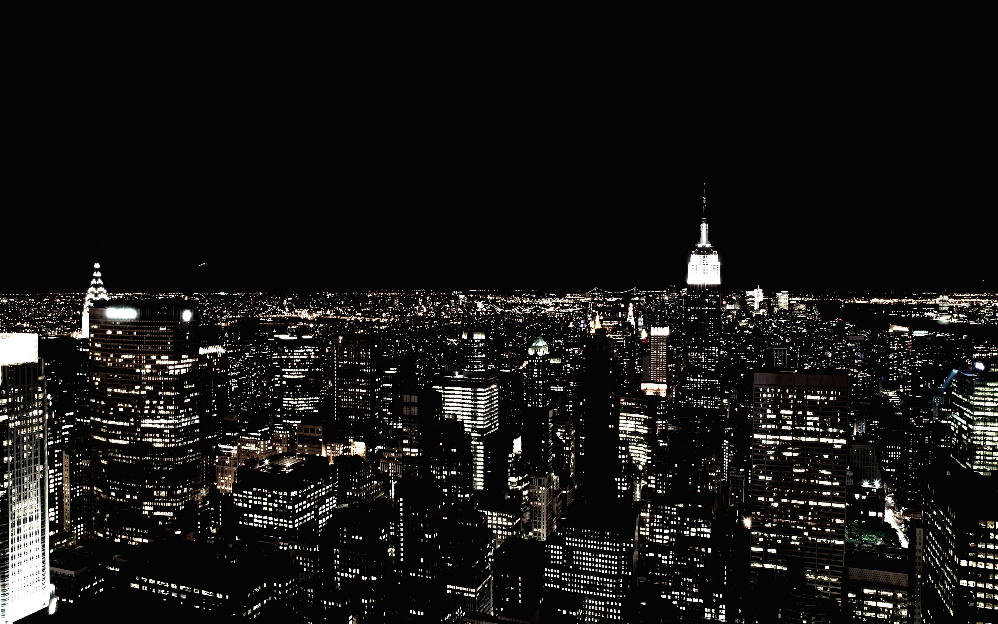 New York City Wallpaper 4K Cityscape Night City lights 450