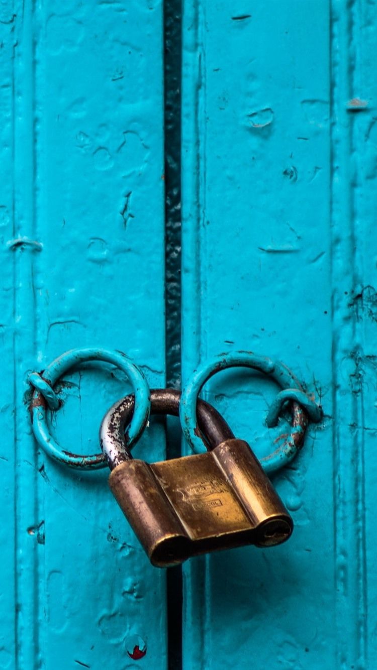 Blue Door, Lock 750x1334 IPhone 8 7 6 6S Wallpaper, Background, Picture, Image