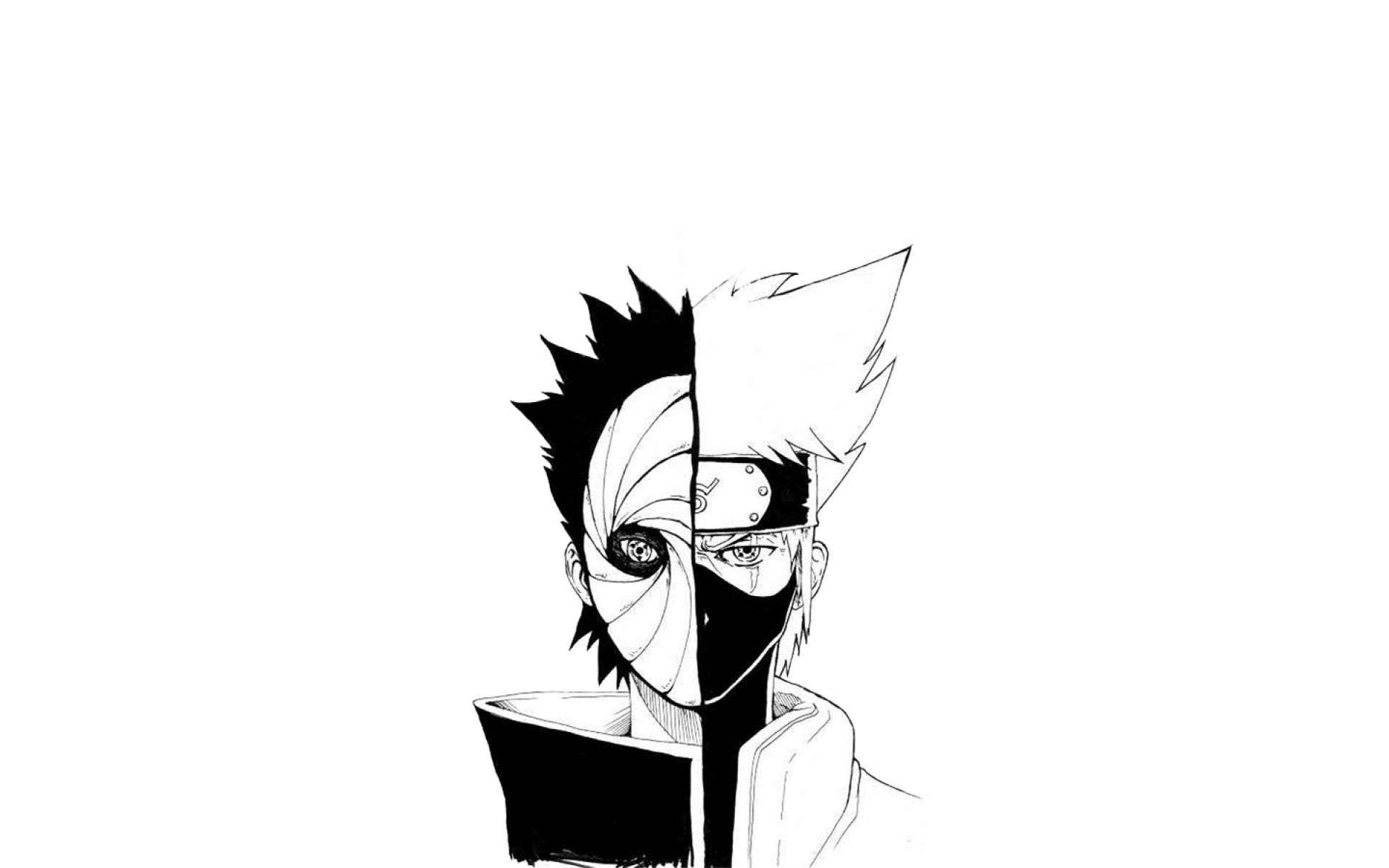 Kakashi Hatake Black And White Wallpaper