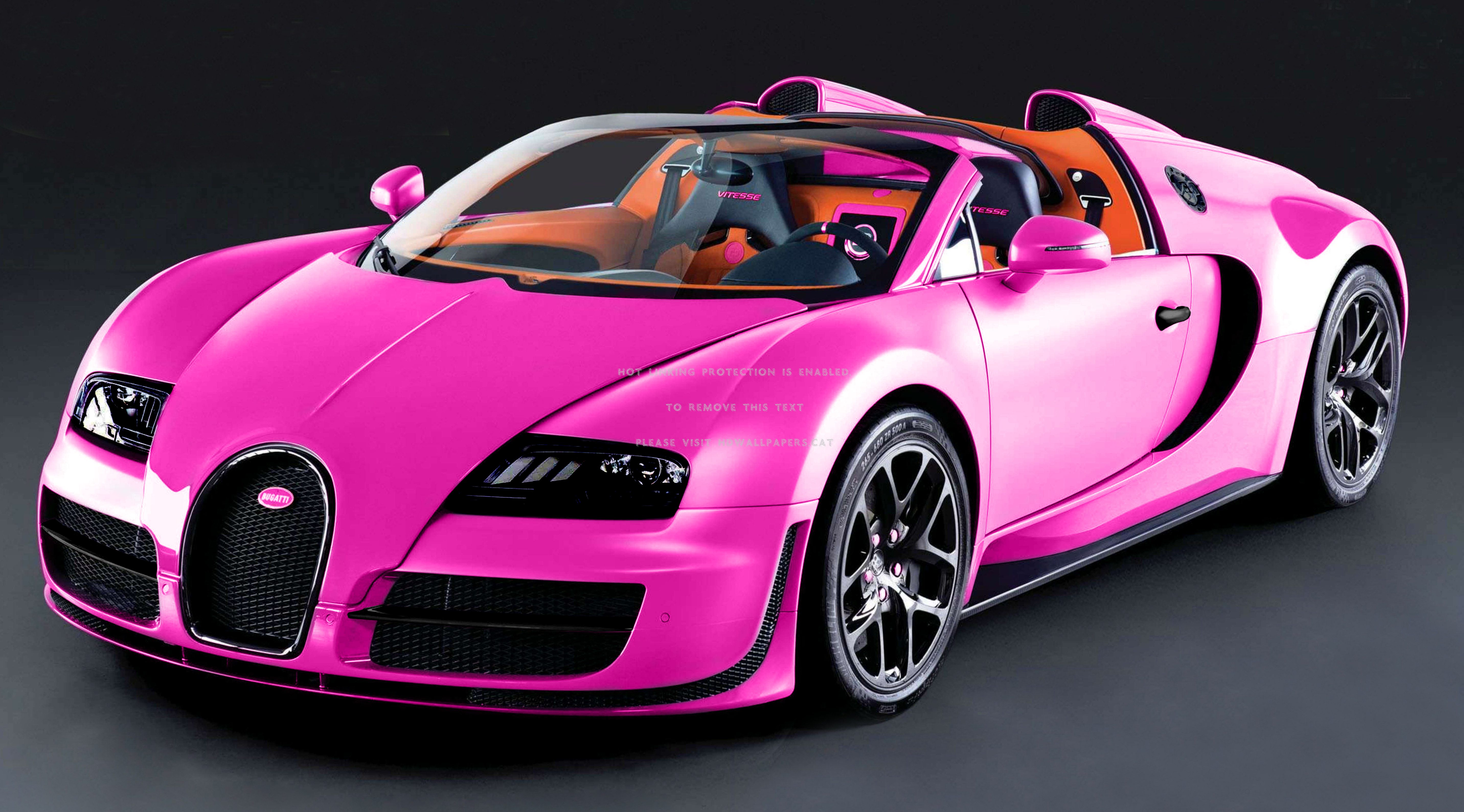 pink bugatti vitesse exotic sports car