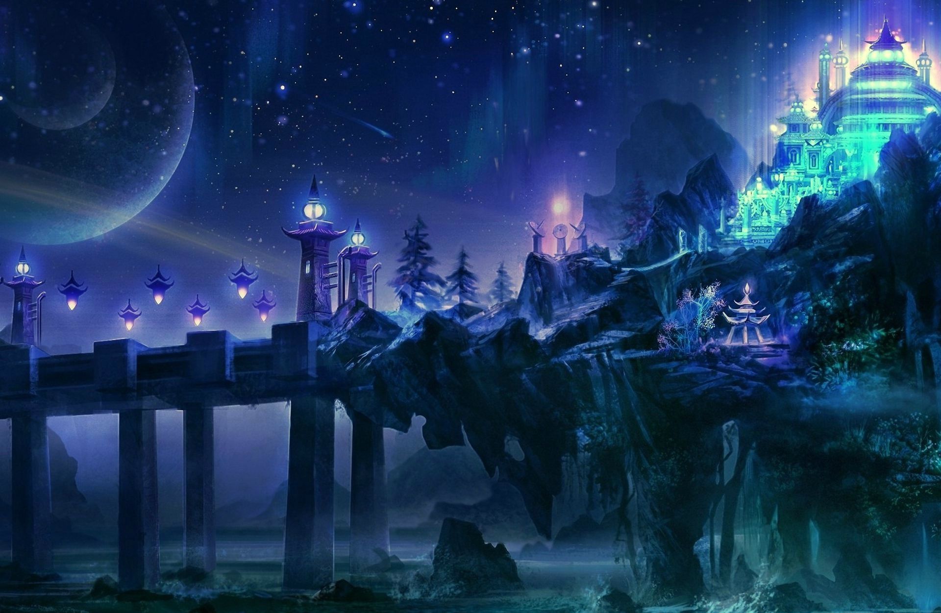 fantasy world castle castle, Fantasy landscape, Fantasy artwork