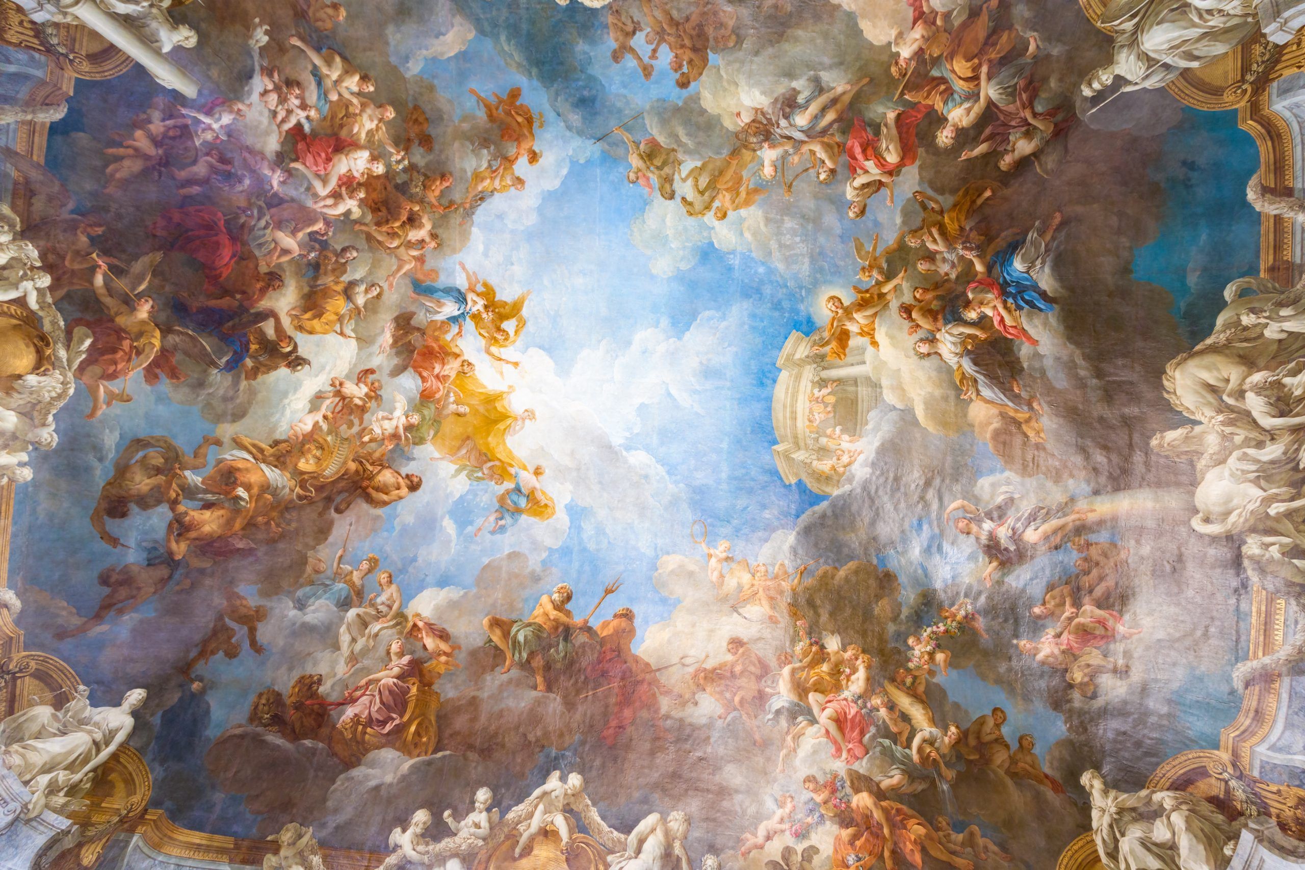 Ceiling painting of Palace Versailles