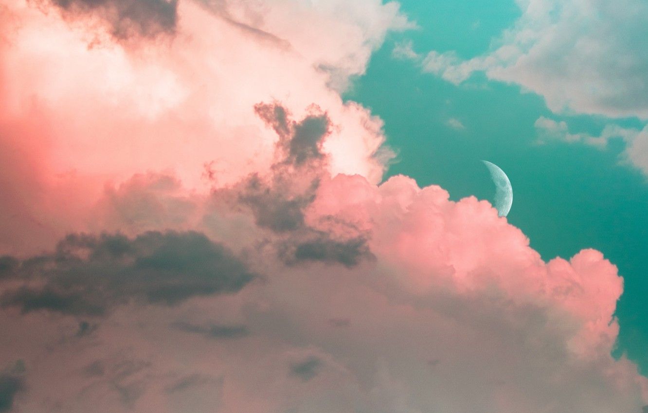 Wallpaper Moon, Clouds, Sky image for desktop, section пейзажи
