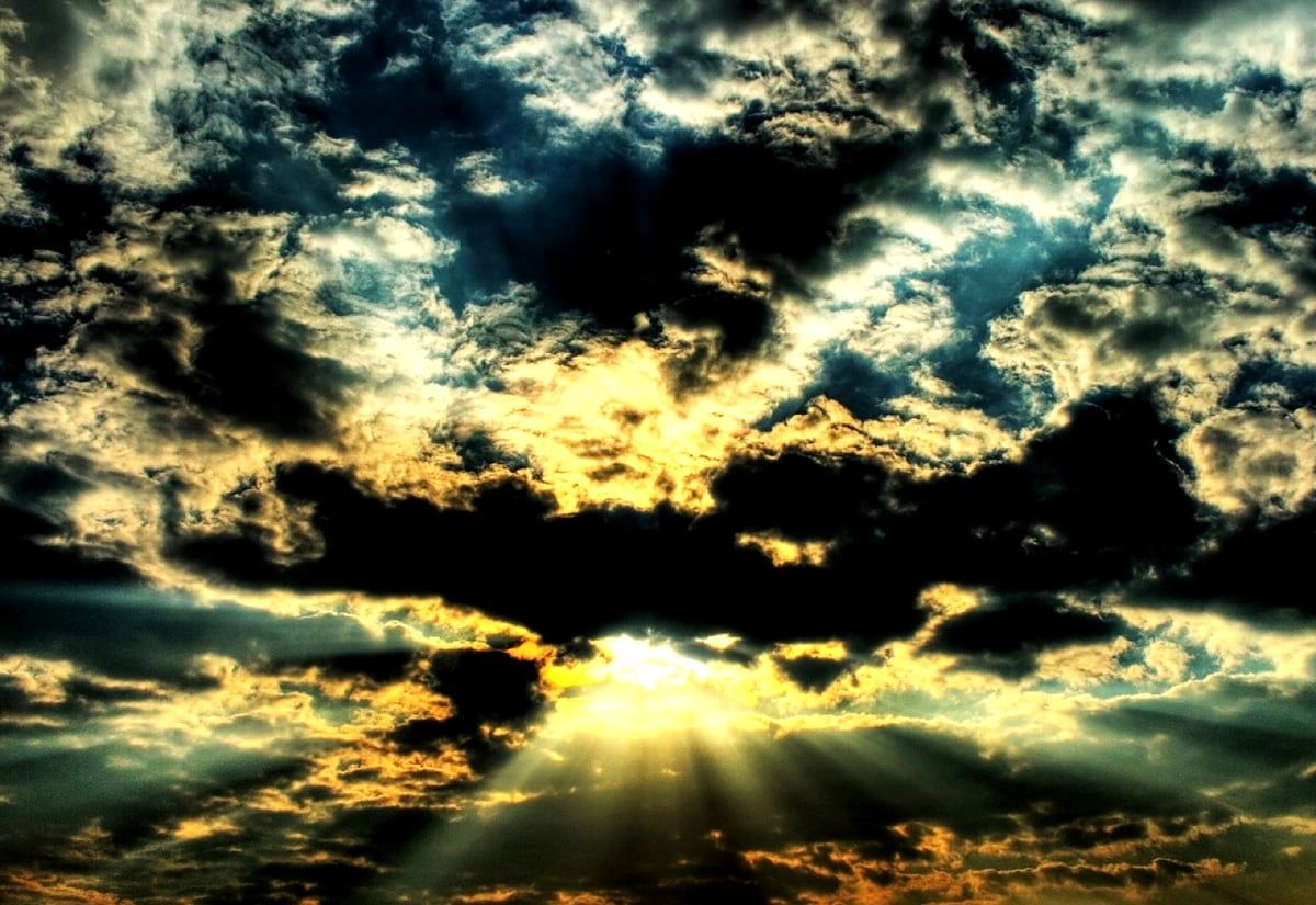 Wonderful Clouds, Sun, Sunset background. TOP Free Download photo