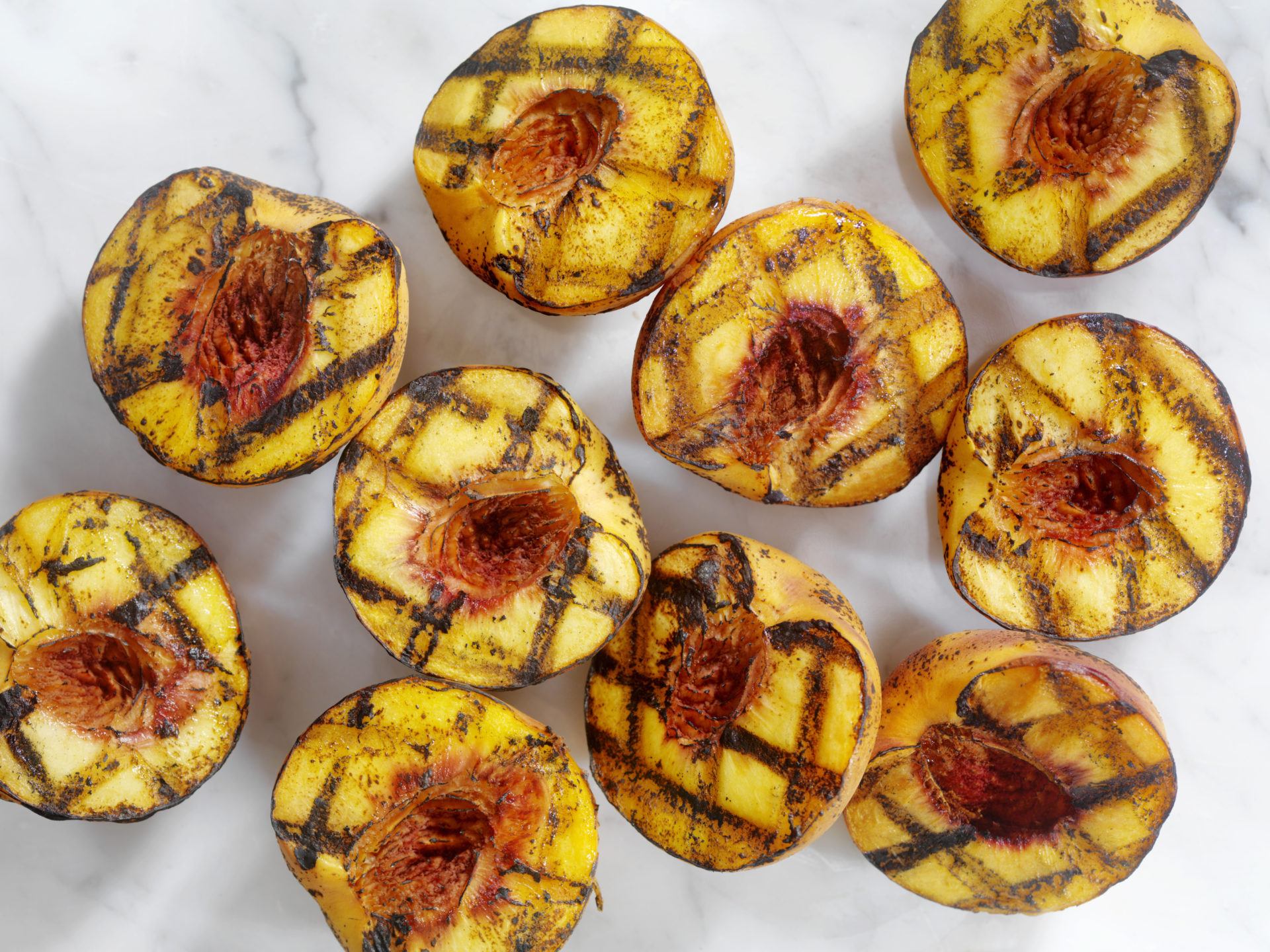 Grilled Peaches with Mascarpone and Honey's Markets