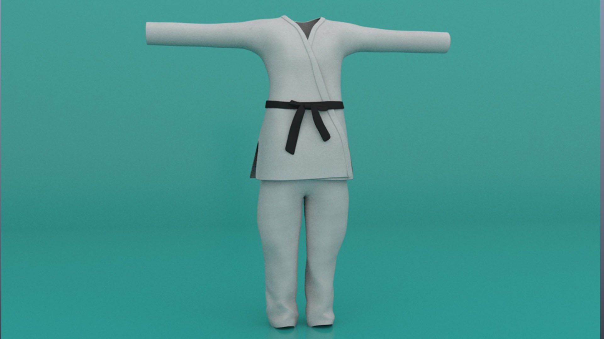 Martial Arts Uniform 3D Model