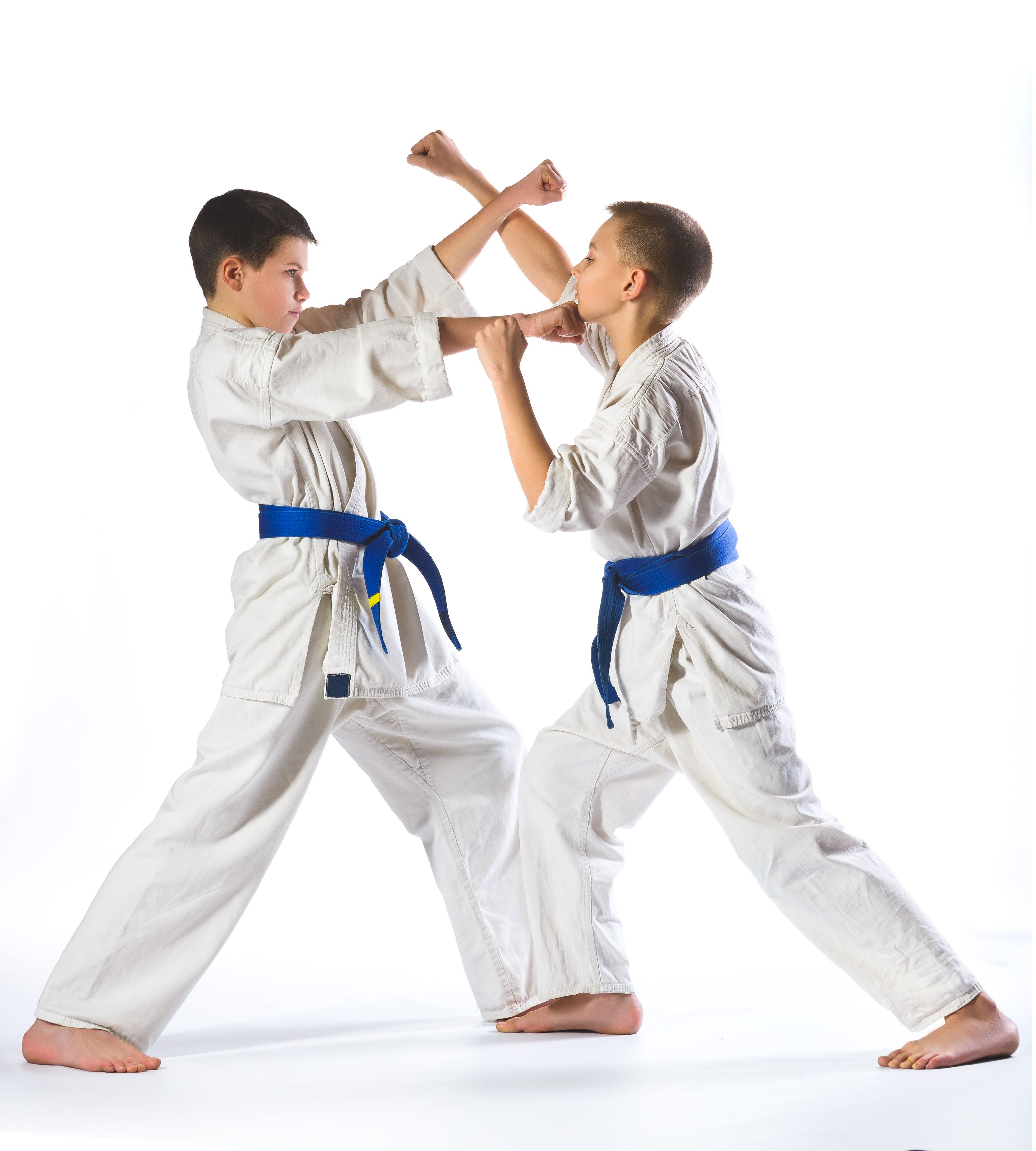 image Boys Workout Karate Children 2 Hands Uniform White 3150x3500
