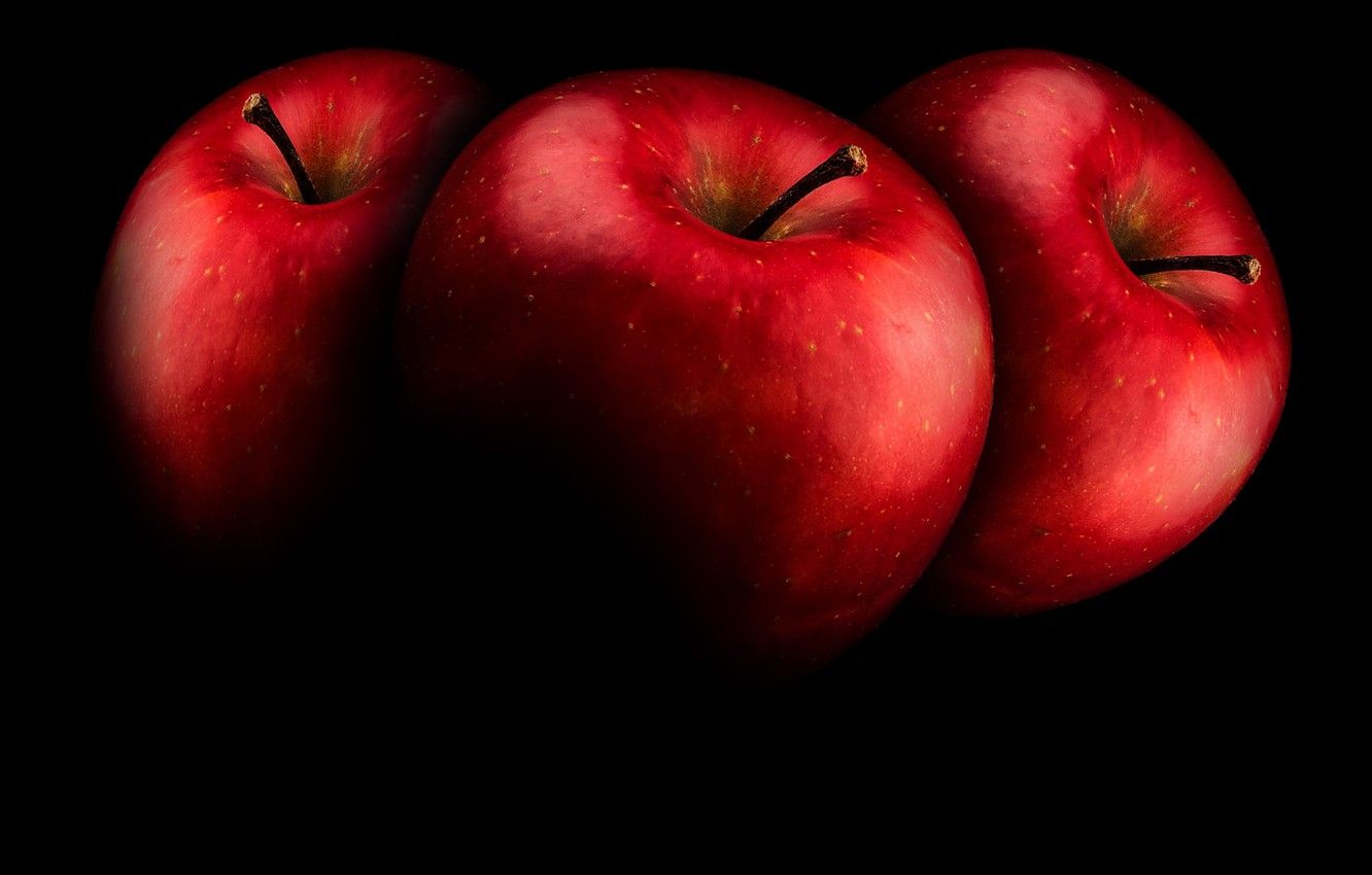 Wallpaper apple, red, fruit, vitamin image for desktop, section еда