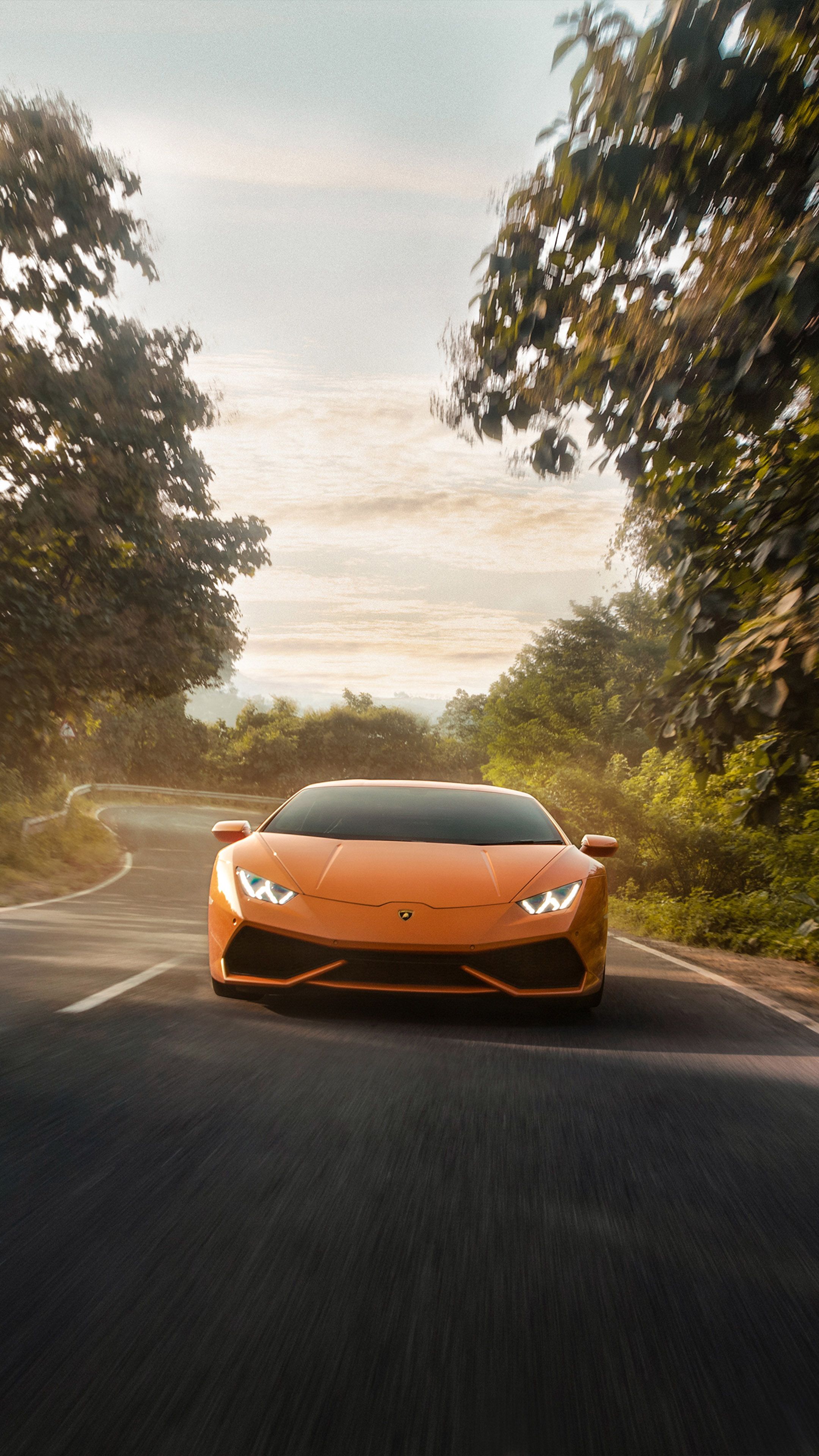 Lamborghini Huracan on Road 4K Ultra HD Mobile Wallpaper