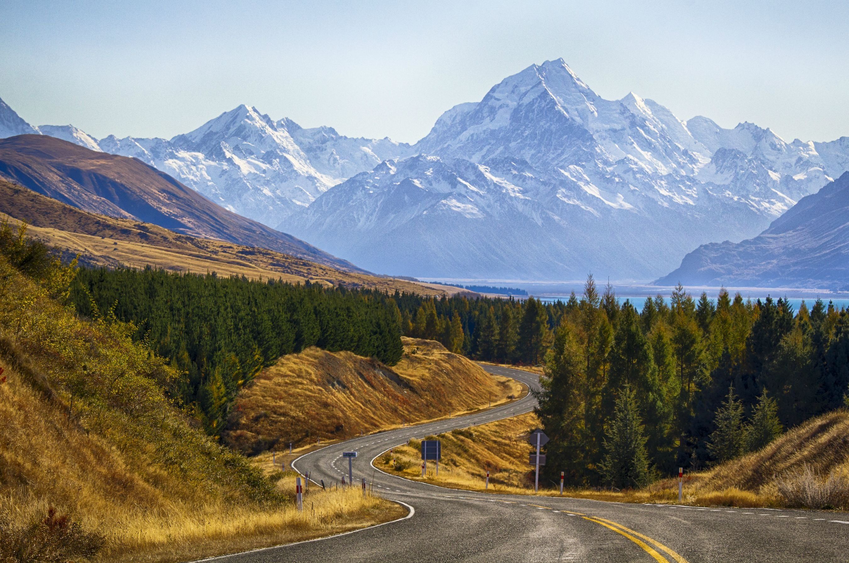 Road to Mount Cook HD wallpaper