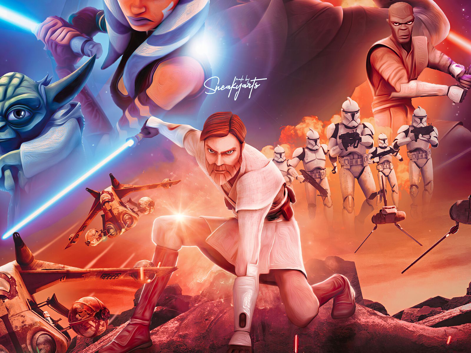 Star Wars The Clone Wars 4k 1600x1200 Resolution HD 4k Wallpaper, Image, Background, Photo and Picture