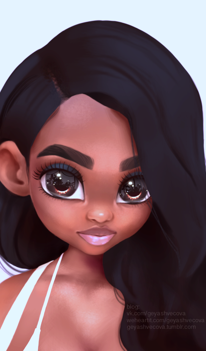 beautiful, beautiful girl, beauty, cartoon, colorful, design, drawing, fashion, fashionable, girly, illustrati. Big eyes art, Black girl art, Black girl magic art