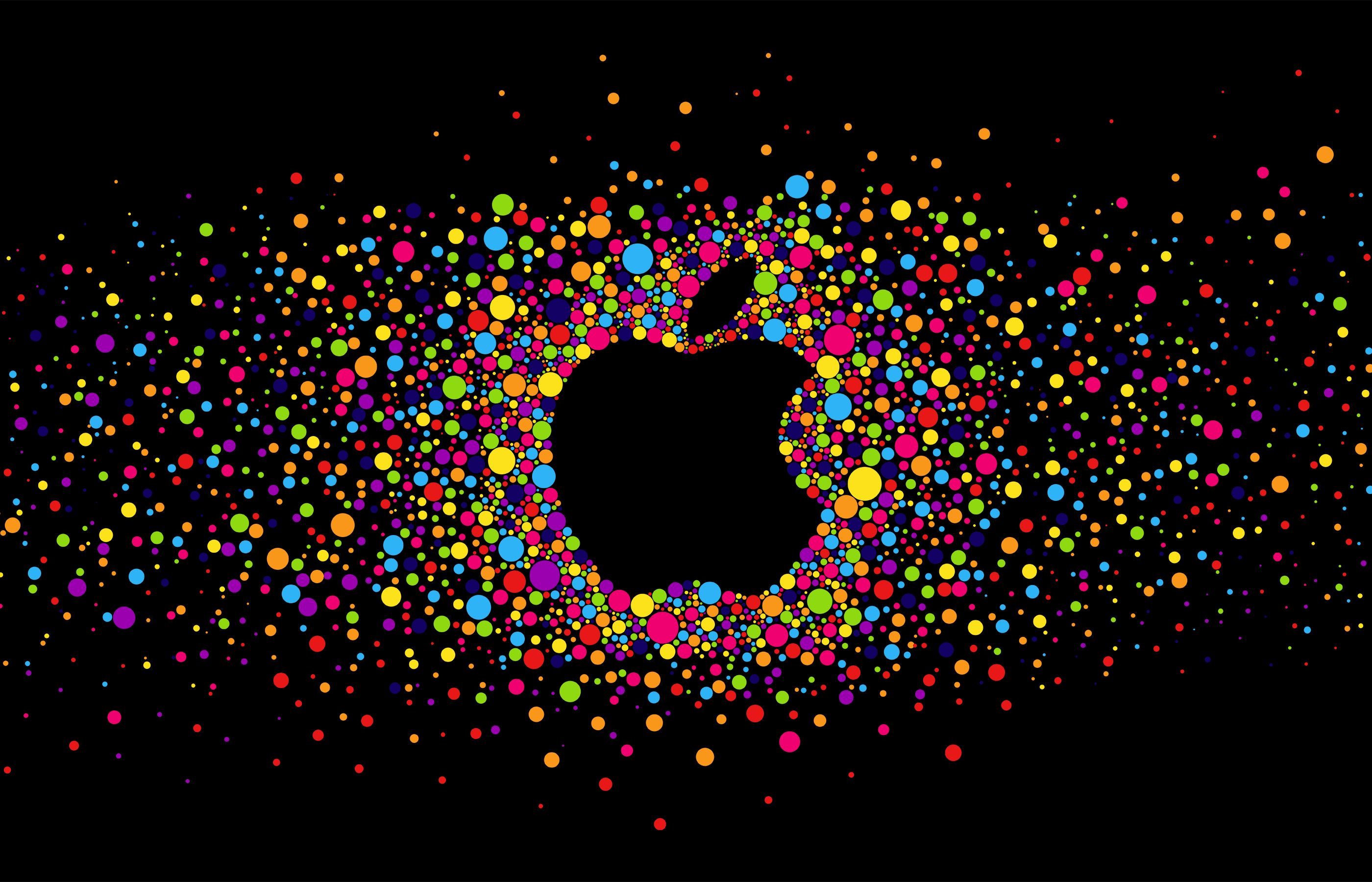 Colorful Apple Logo Wallpaper, HD Colorful Apple Logo Background on WallpaperBat