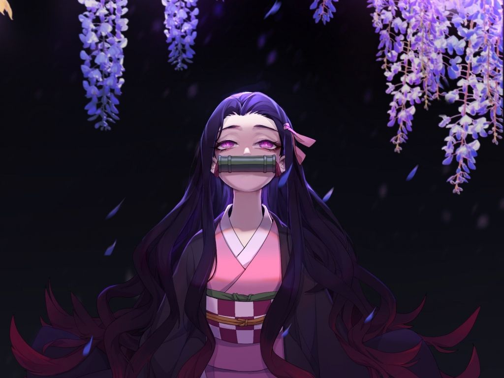 Wallpaper nezuko kamado, anime girl