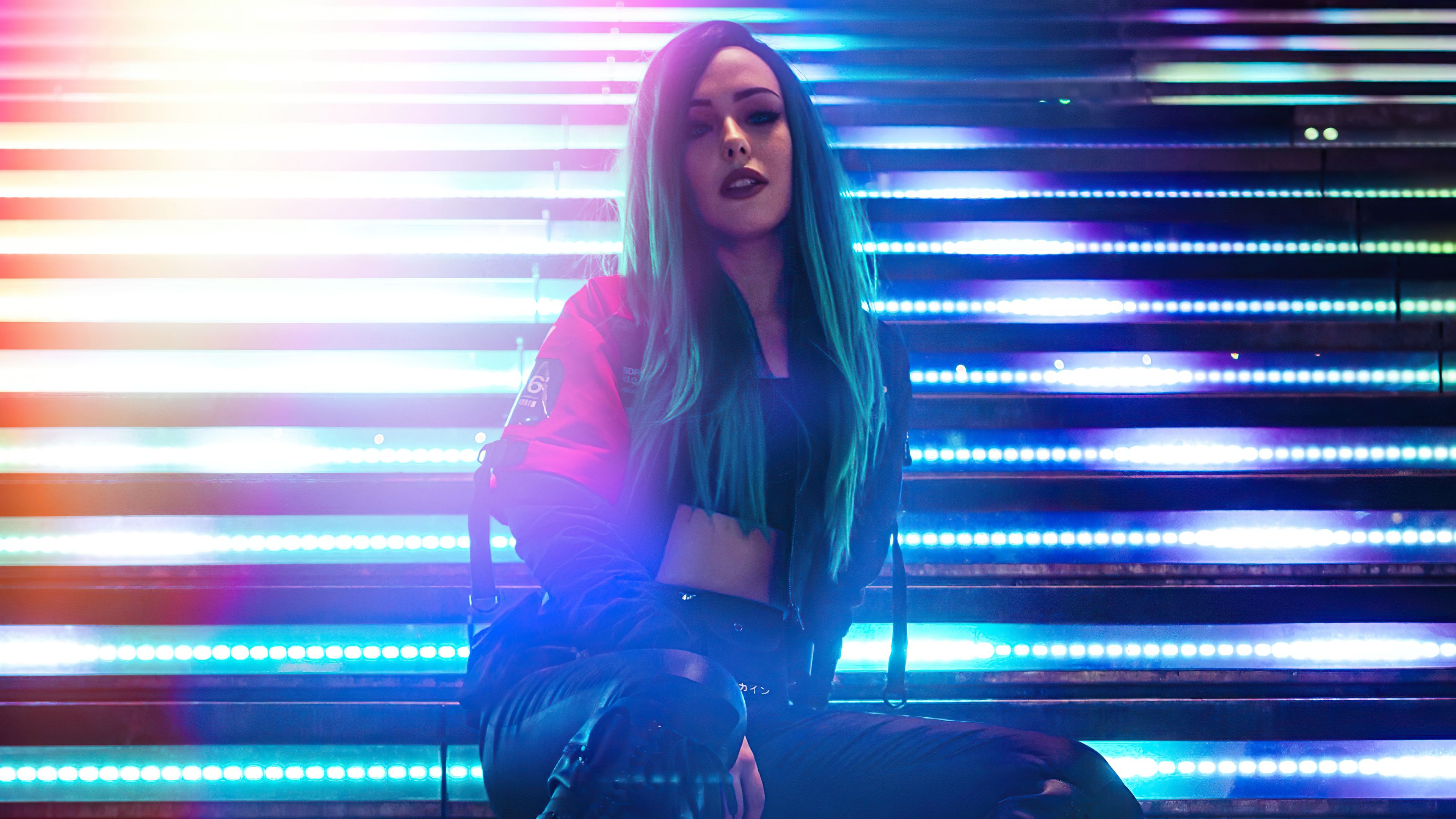 Cyber Girl In Neon Lights 4k, HD Girls, 4k Wallpaper, Image, Background, Photo and Picture