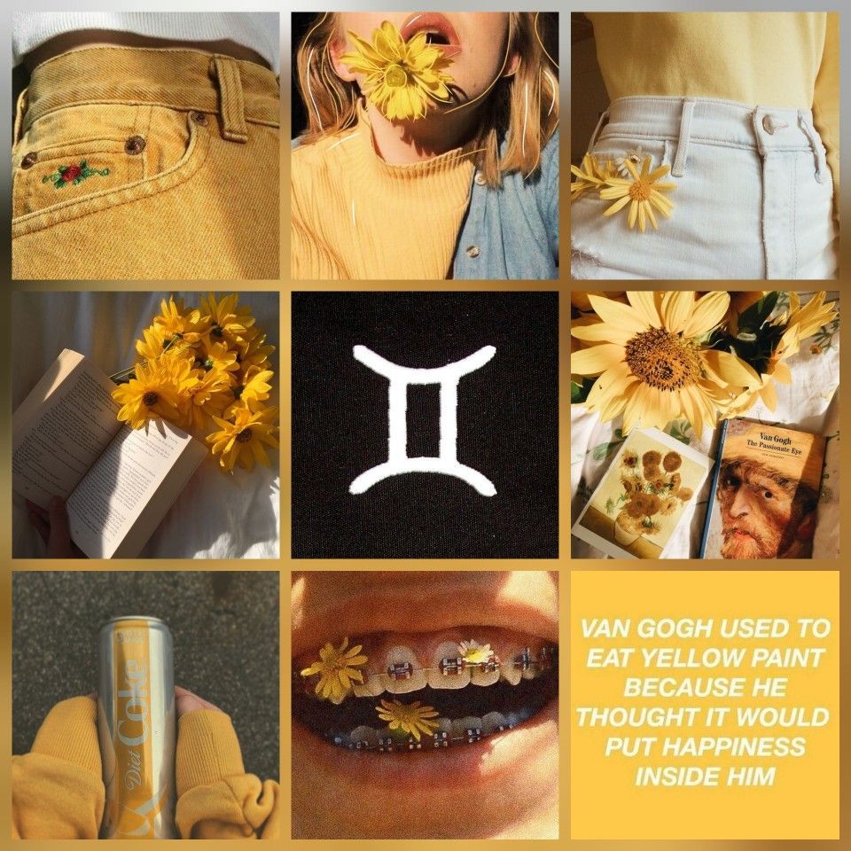 Gemini aesthetic.Yellow is a happy colour. Astrology gemini, Gemini, Gemini girl