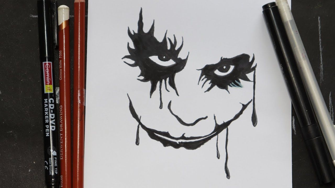 Joker Face Joker Drawing For Kids