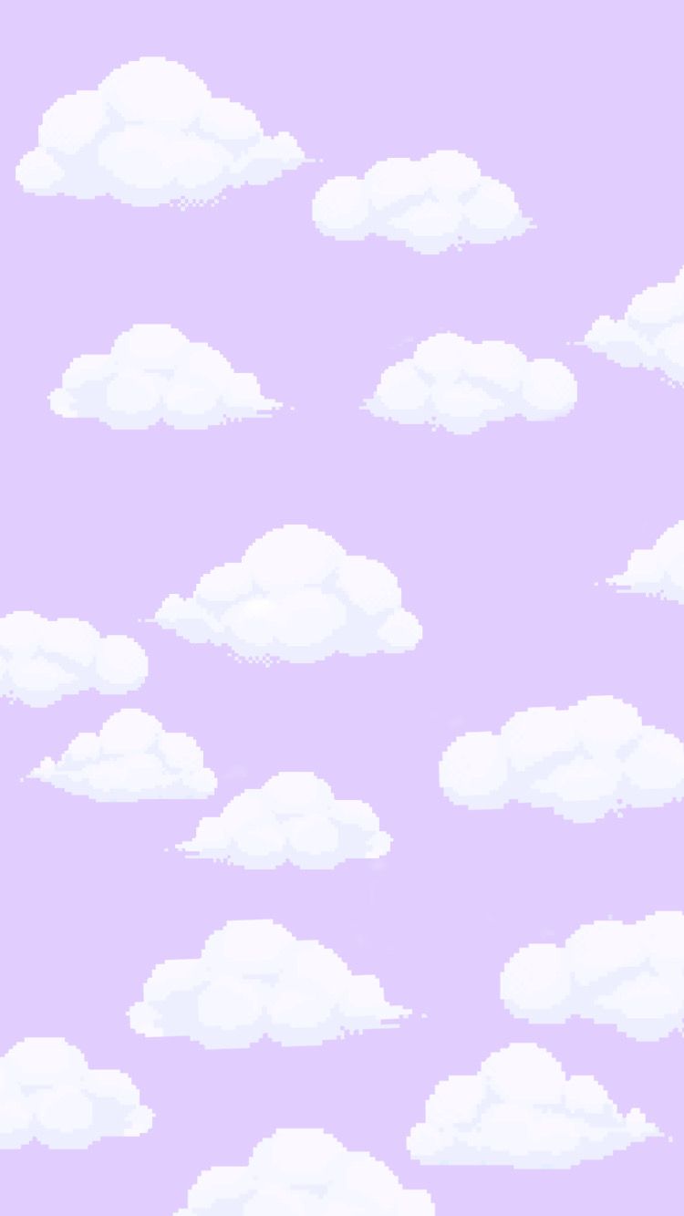 Lilac and Cloud wallpaper. Ungu pastel, Gambar awan, Ungu