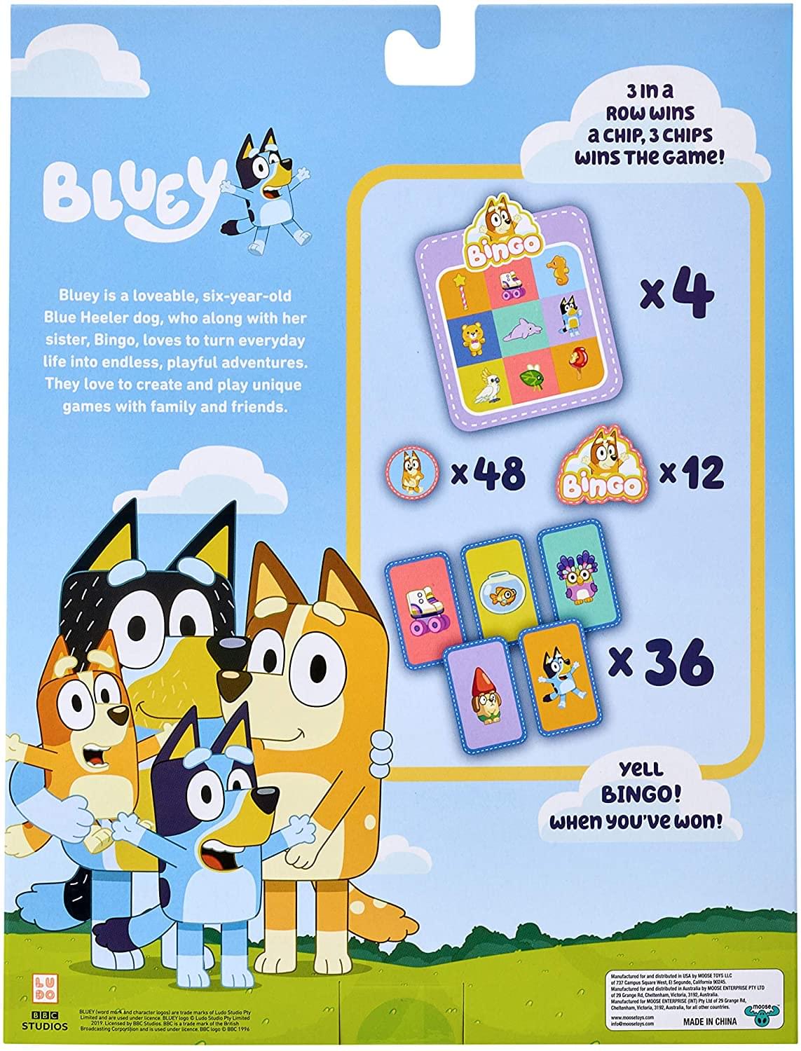 Bluey Bingo's Bingo Card Game. For 2 4 Players