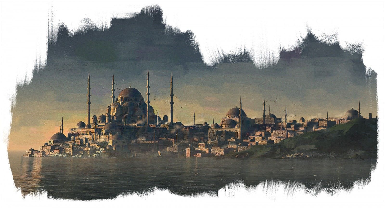 Wallpaper, concept art, architecture, city, Ottoman Empire, Istanbul, Constantinople 1920x1039