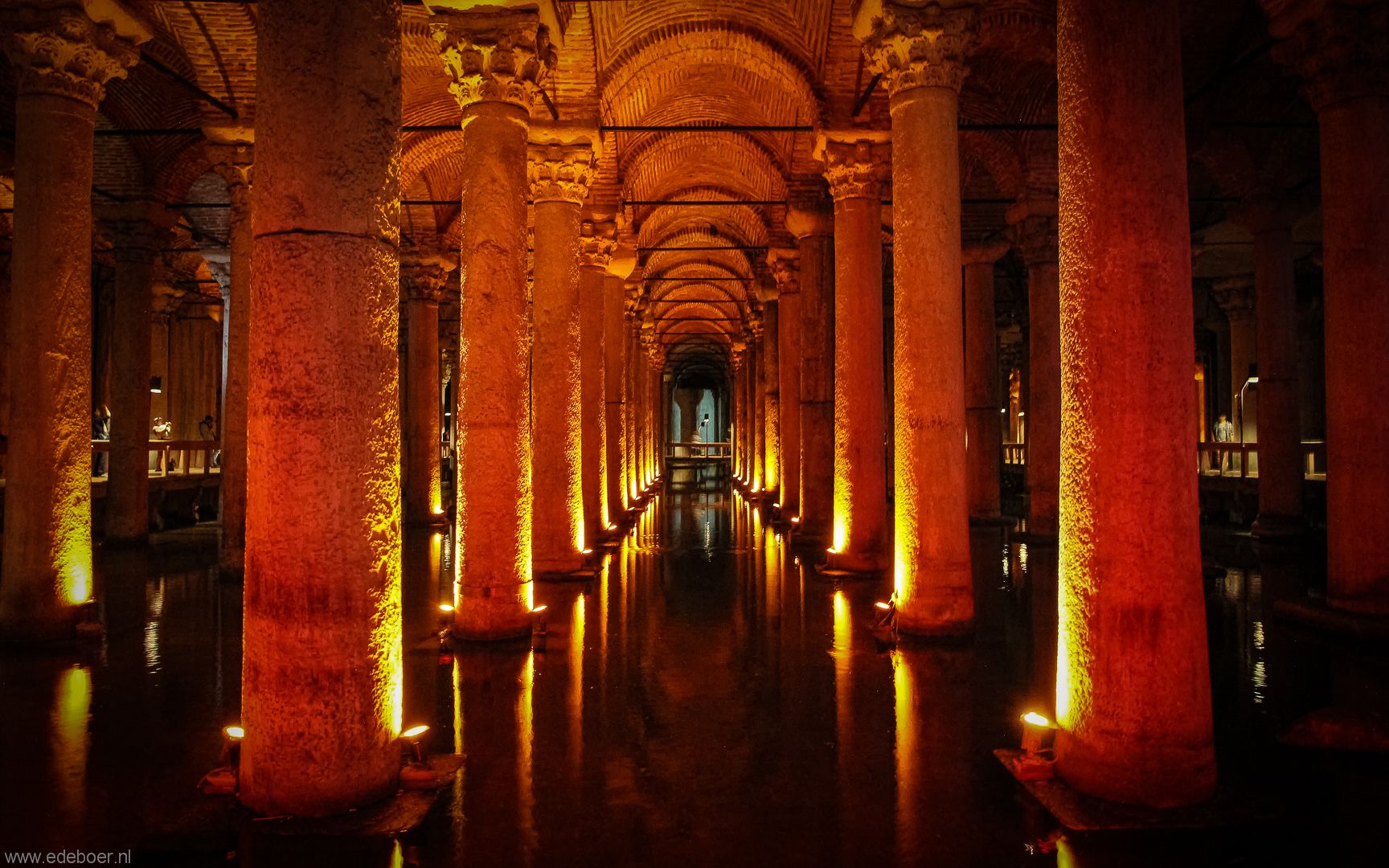 Wallpaper, red, reflection, water, underground, glow, Istanbul, pillars, Medusa, byzantine, Constantinople, sarayburnu, basilicacisterne, canon550d, canonefs1585mmf3556isusm 1728x1080