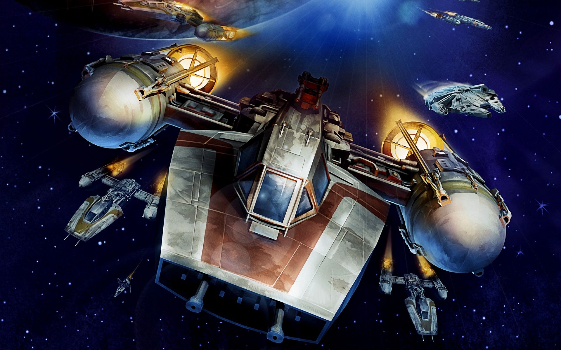 Wallpaper Y Wing Starfighter, Star Wars, Art Picture 1920x1200 HD Picture, Image