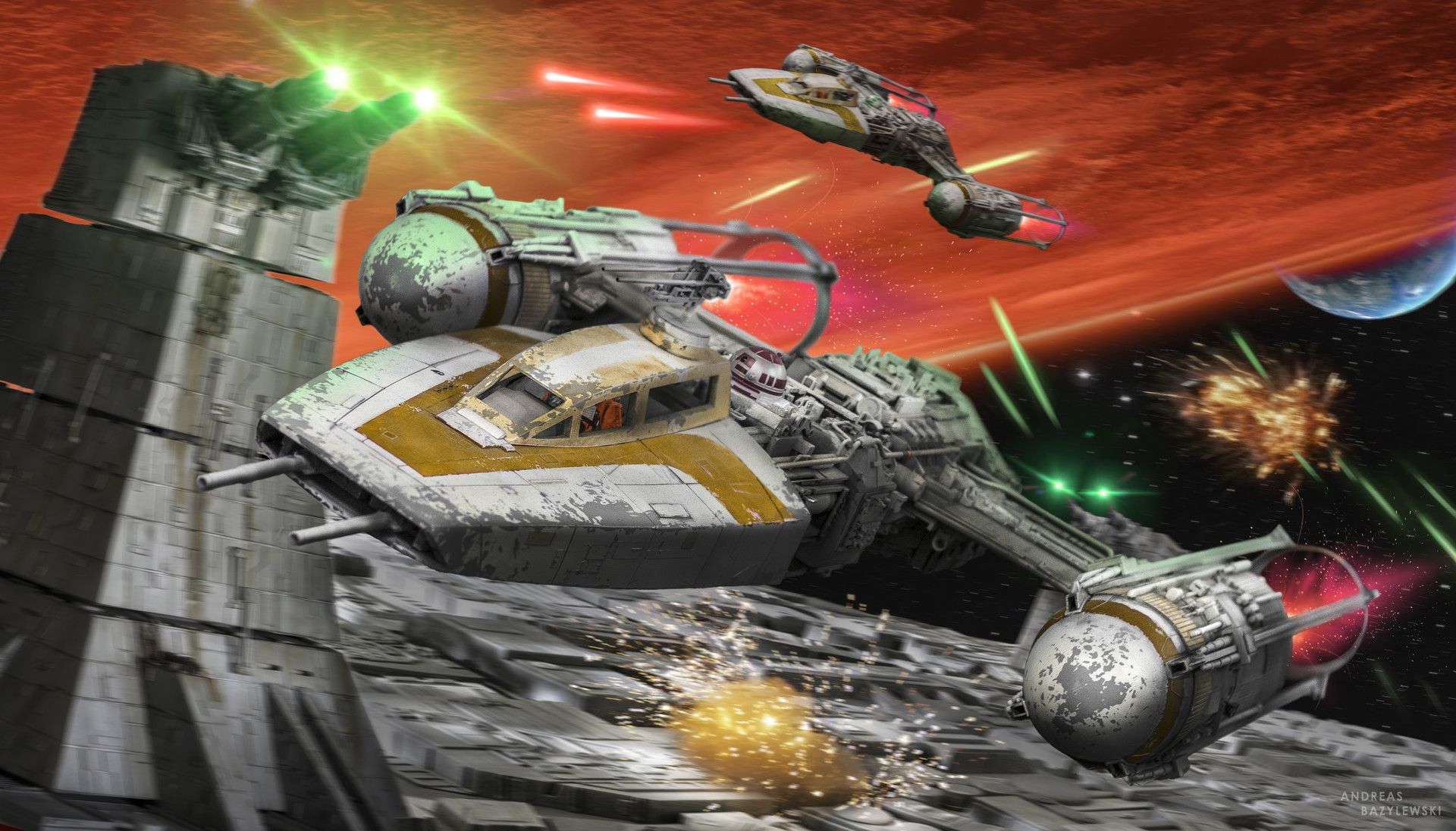 Y Wing Star Attack
