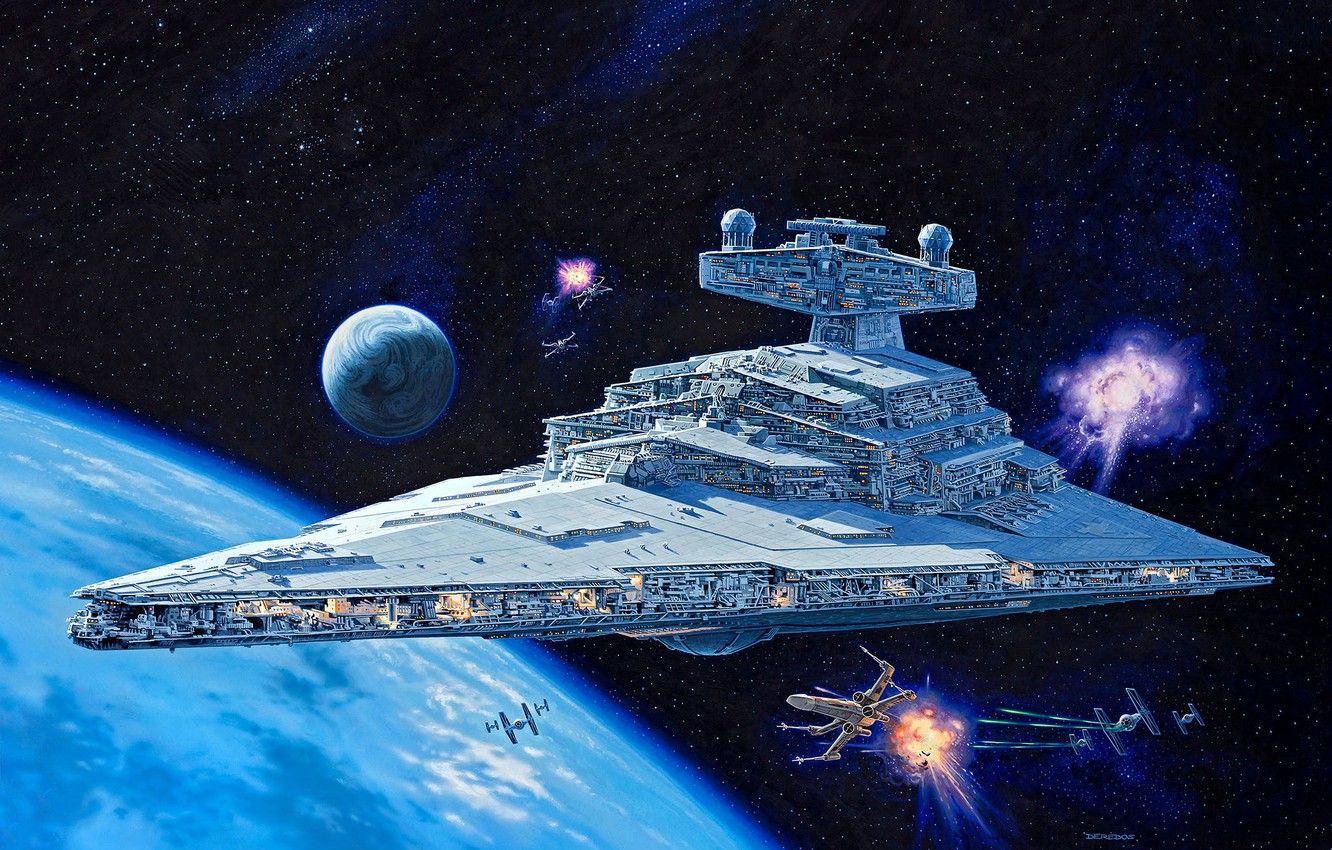 Wallpaper Star Destroyer, Starfighter, TIE Fighter, Rebel Alliance, T 65 «X Wing», Type Imperial Image For Desktop, Section фантастика