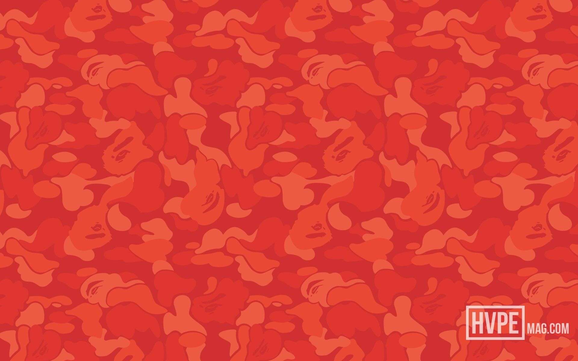 Bape Red Camo Wallpaper HD
