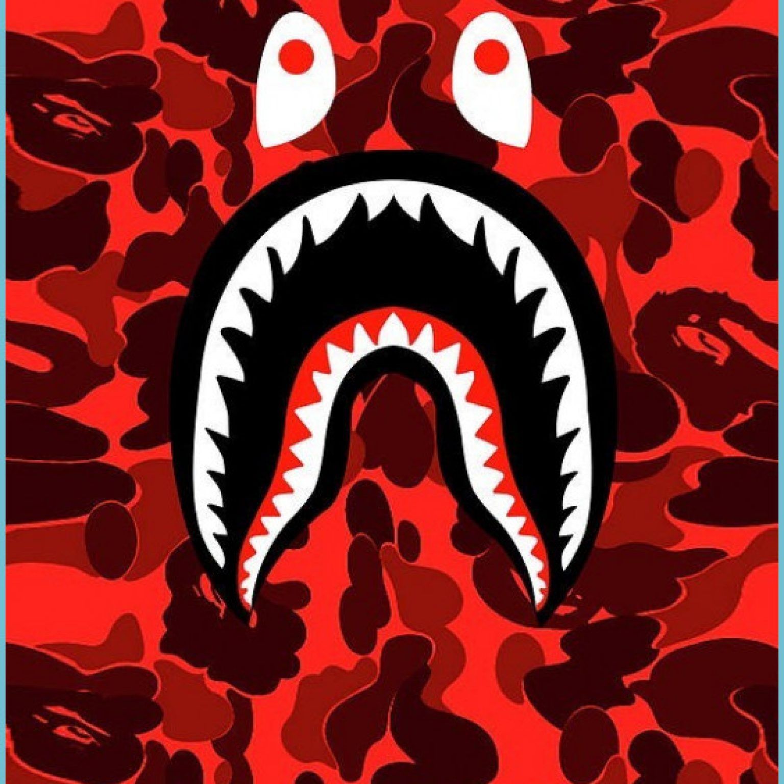 Bape Shark Wallpaper Free HD Wallpaper Wallpaper Red