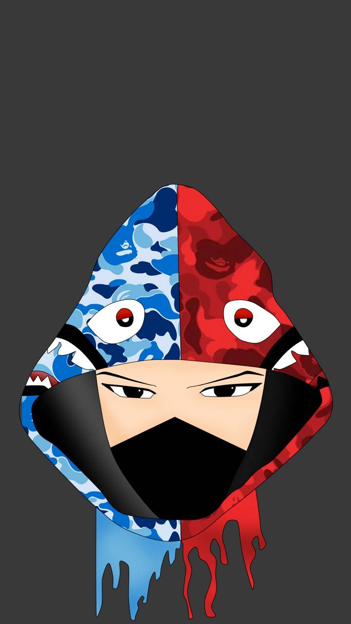 Bape Red and Blue wallpaper