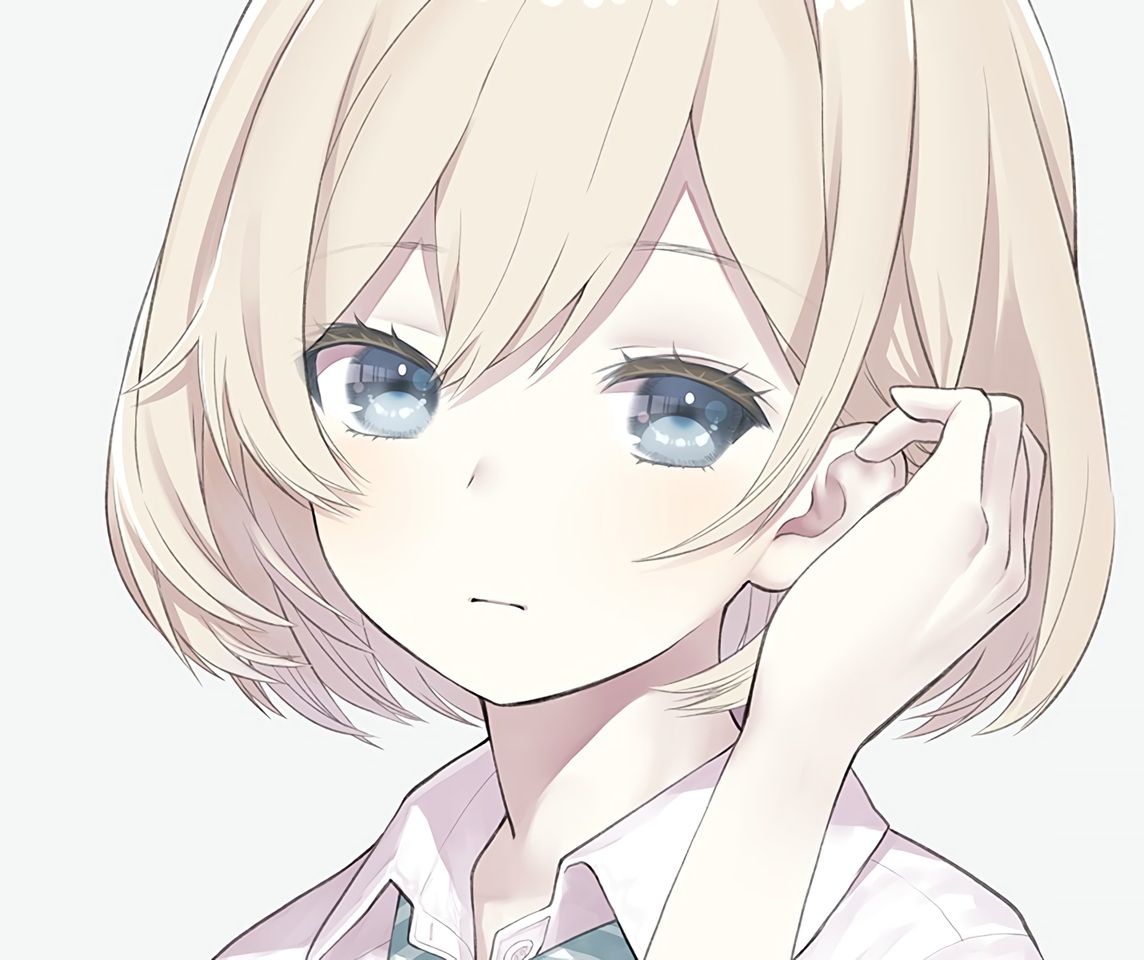 Araburu Kisetsu No Otome Domo Yo. Blonde Hair Blue Eyes Capriccio Close Cropped School Uniform Short Hair Sugawara Niina Waifu2x. Konachan.com.com Anime Wallpaper