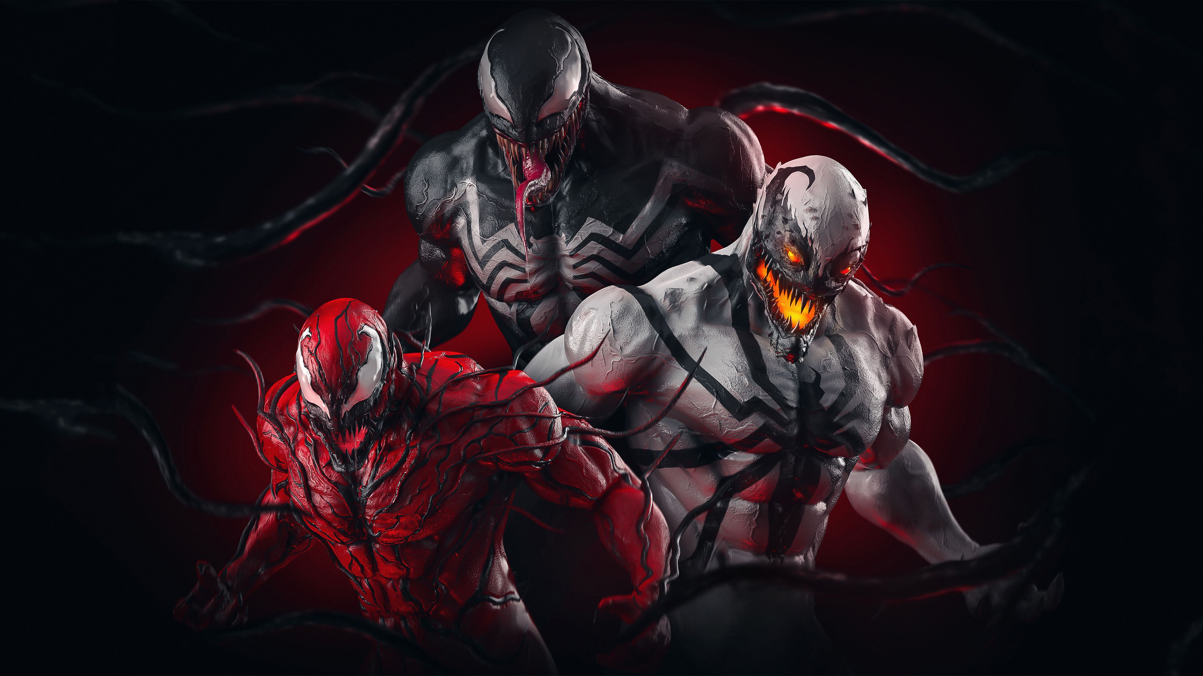 Desktop Wallpaper Venom Vs Carnage Vs Antivenom, Villain, HD Image, Picture, Background, 79b832