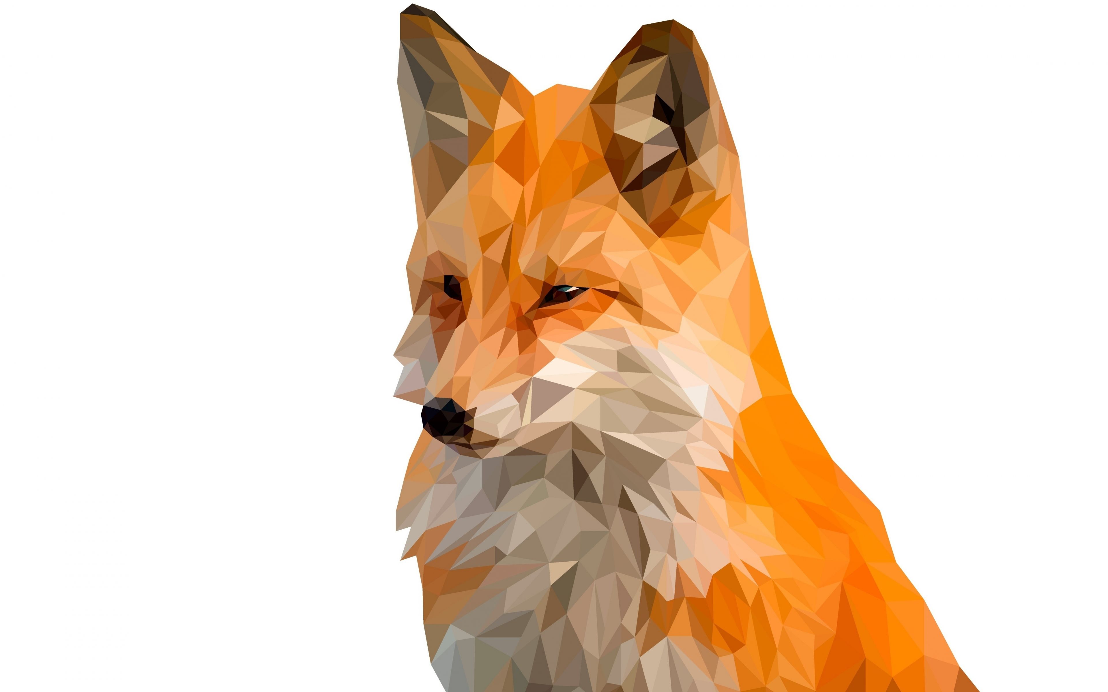 A 4K ultra hd wallpaper of a fox dressed in a computer