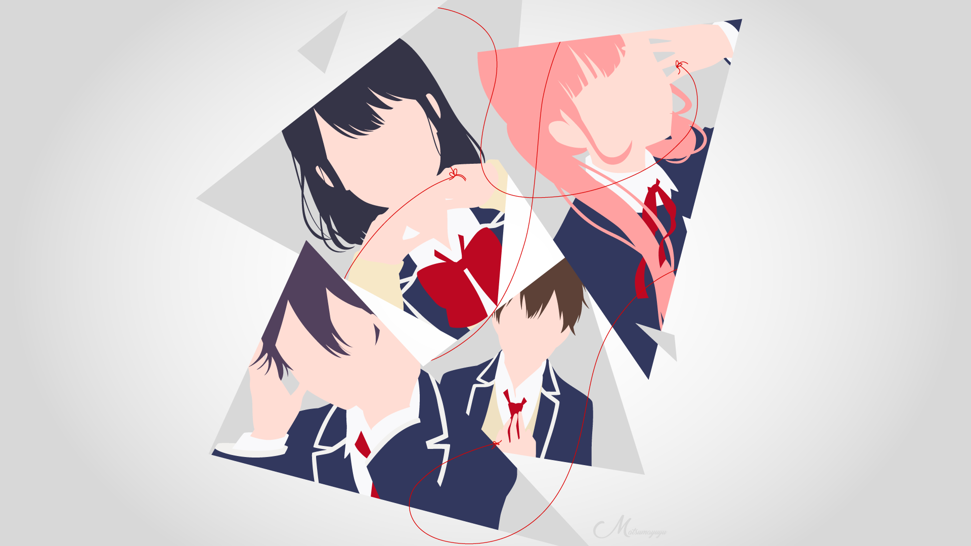 1920x1080 Yukari Nejima, Misaki Takasaki, Yūsuke Nisaka, Lilina Sanada wallpaper PNG