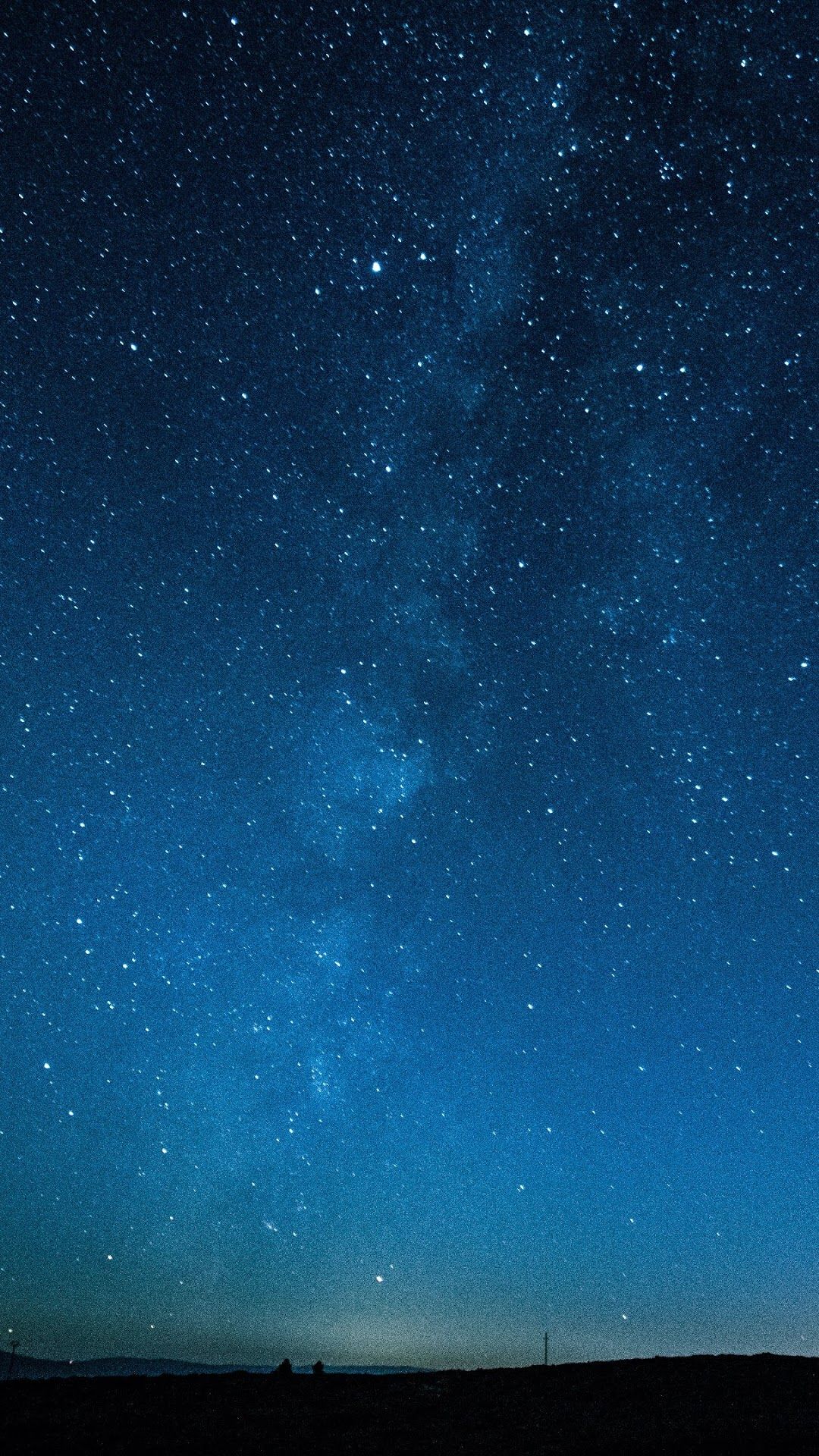 Night Sky Stars Horizon 4K Wallpaper