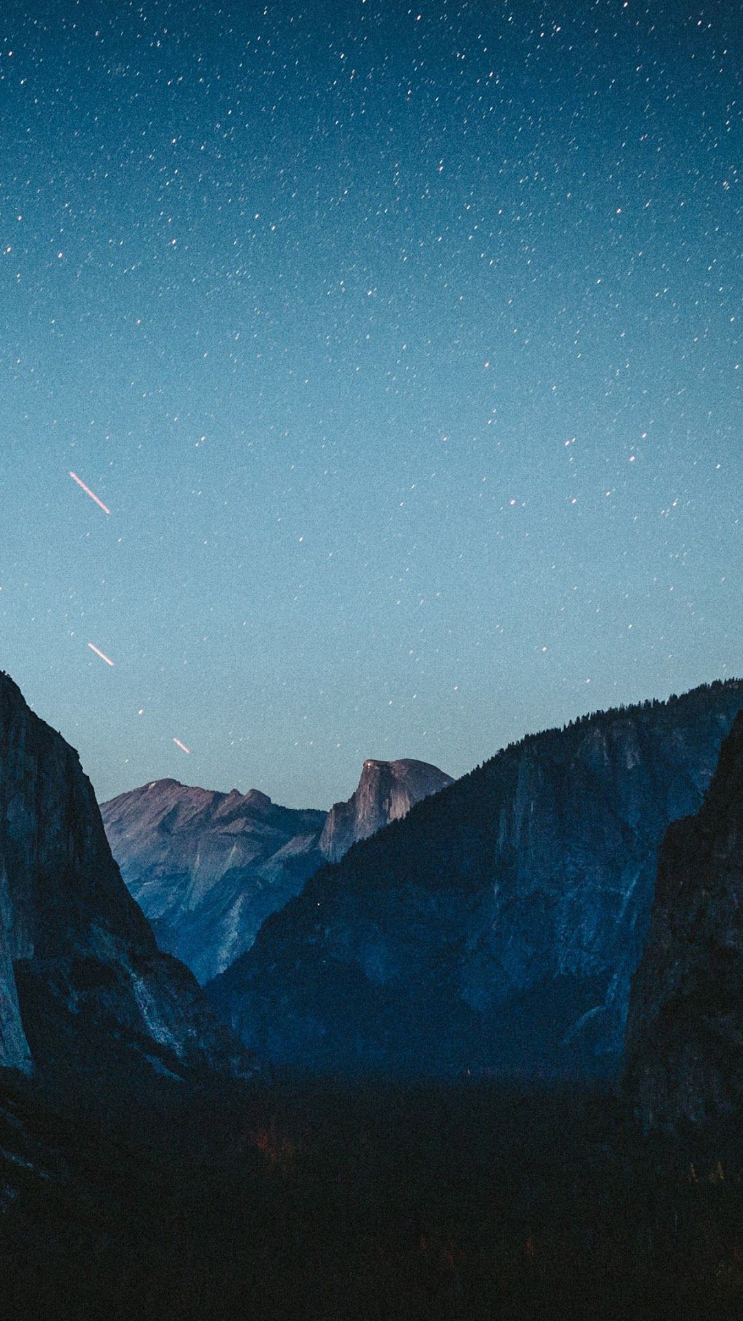 Night Sky Stars Mountain 4K Wallpaper