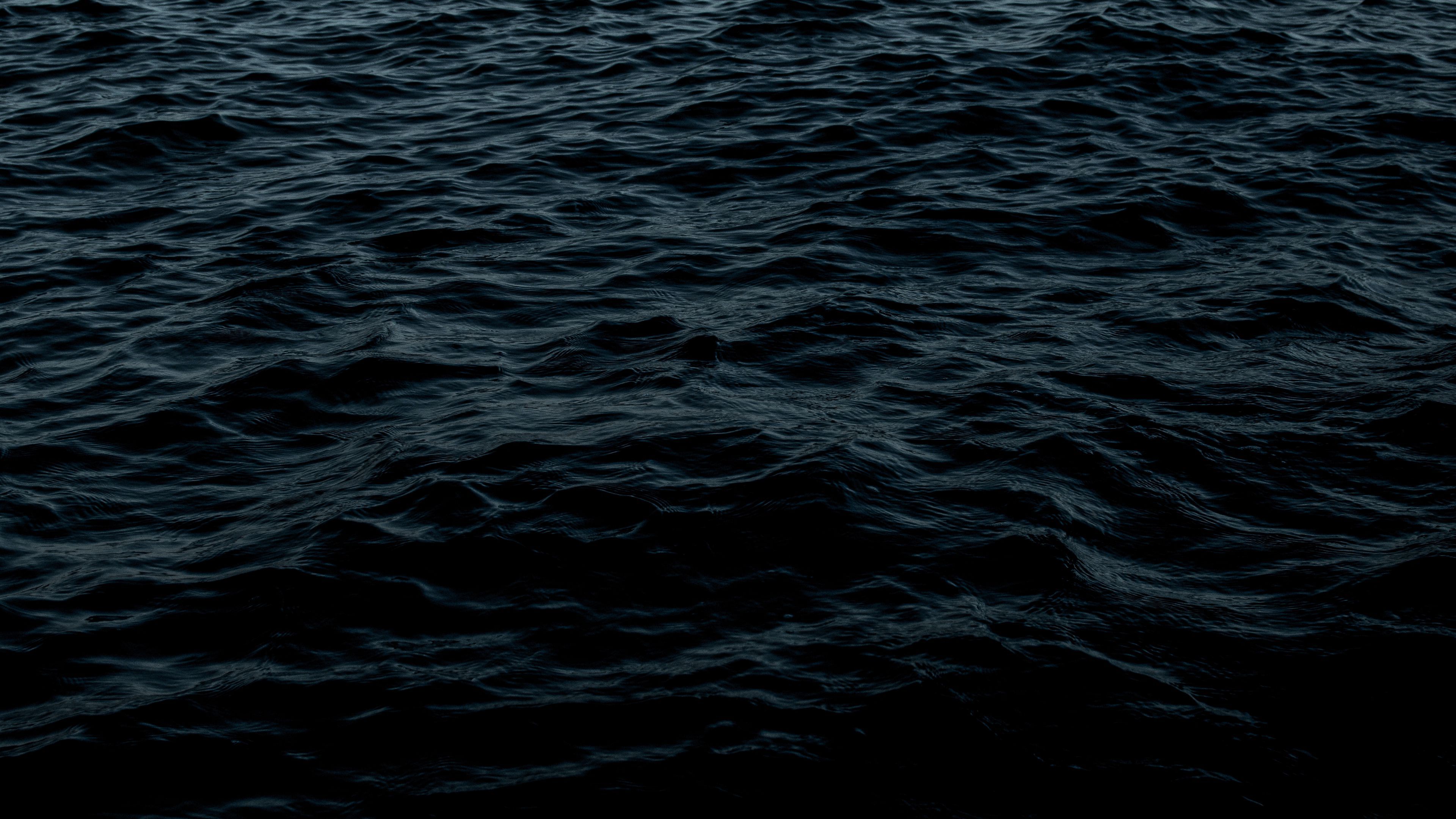 Download wallpaper 3840x2160 waves, dark, water, ripples 4k uhd 16:9 HD background