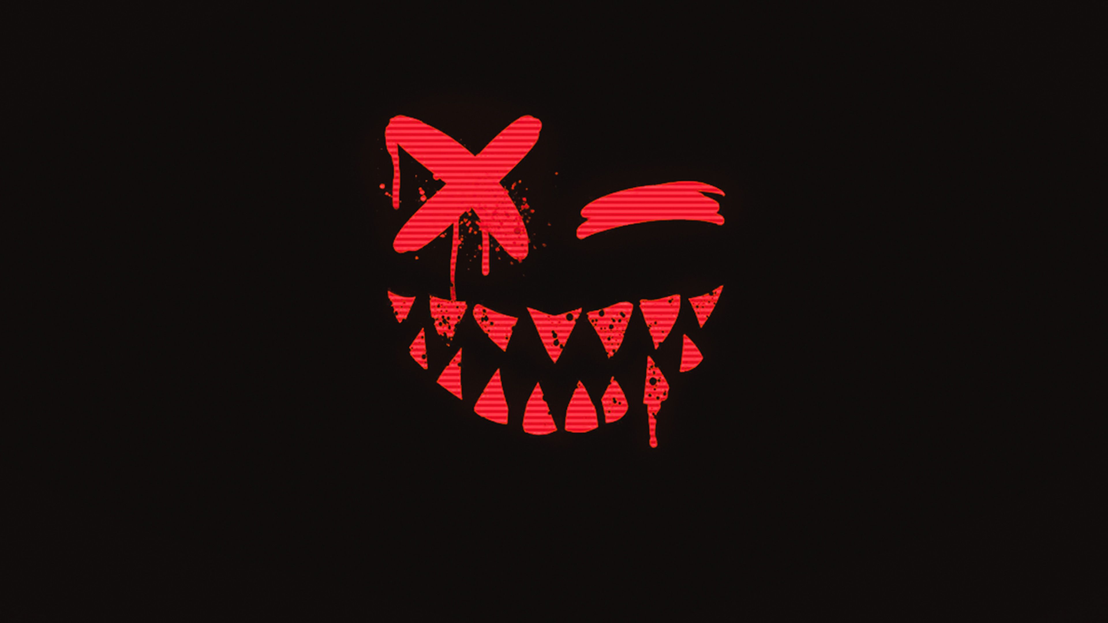 Art Smile Dark Horror Face Simple Wallpaper