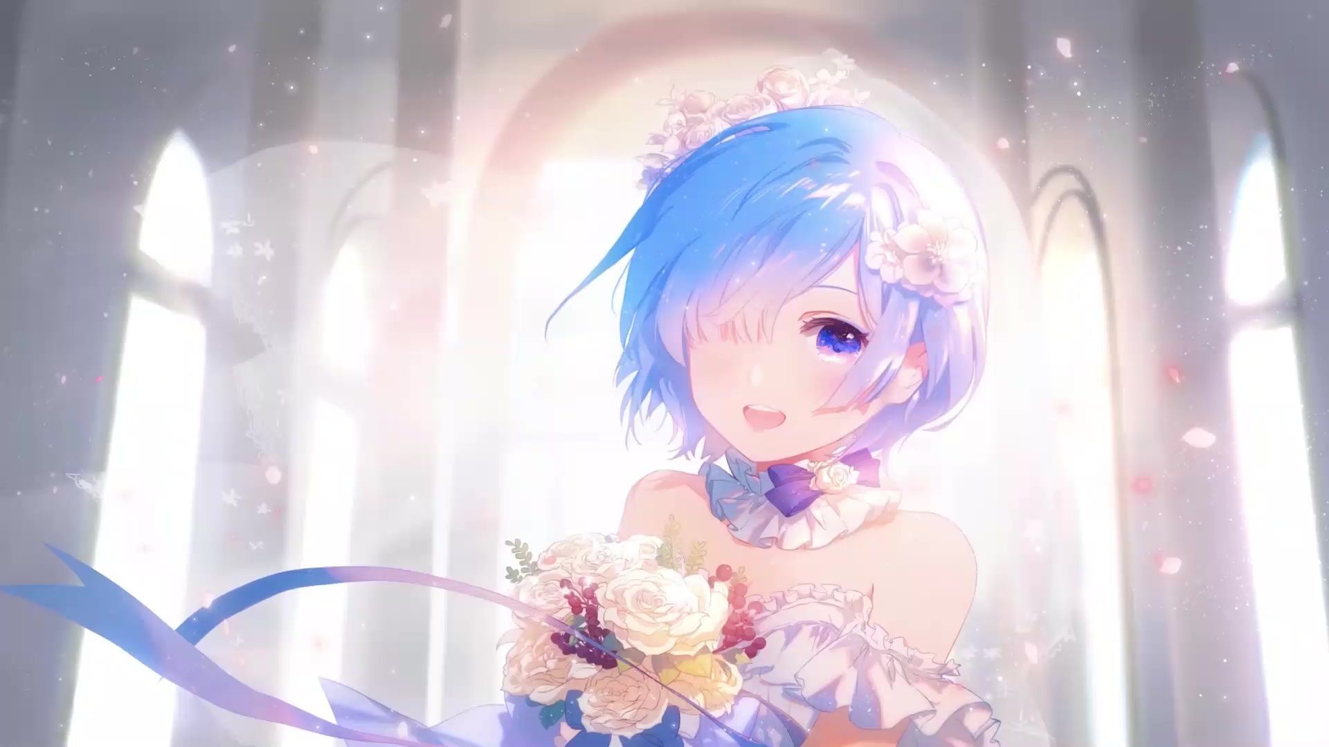 Rem In Wedding Dress Re:Zero Live Wallpaper. Live wallpaper, Anime, Wallpaper