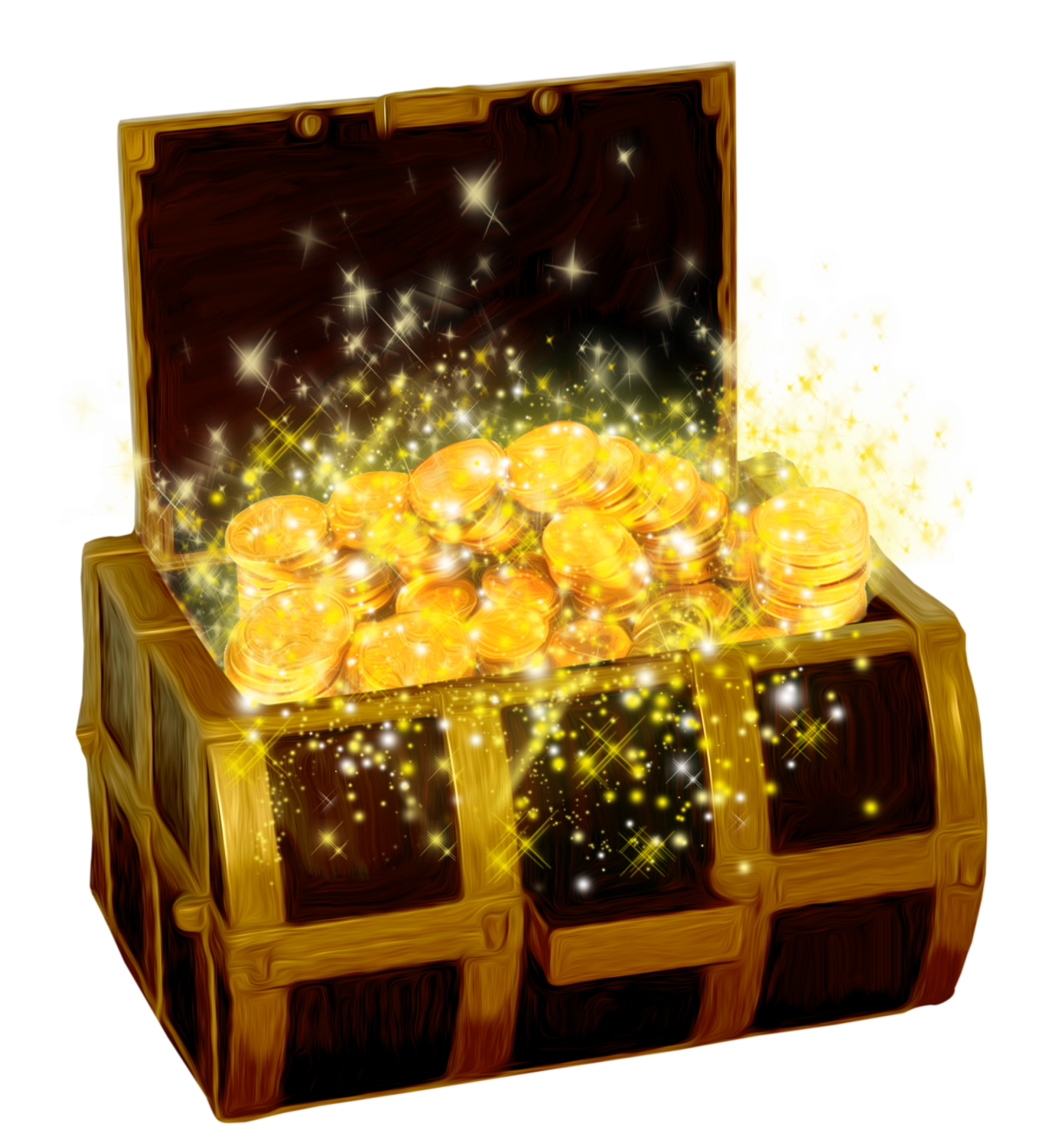 Treasure Chest with Gold Coins PNG Clipart Picture​-Quality Image and Transparent PNG Free Clipart