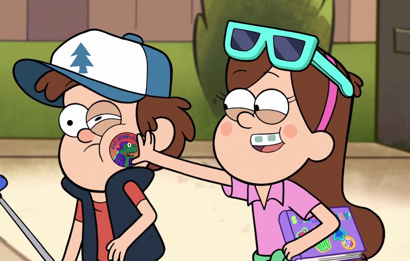 Wallpaper glasses, cap, Gravity Falls, Dipper, Mabel image for desktop, section фильмы