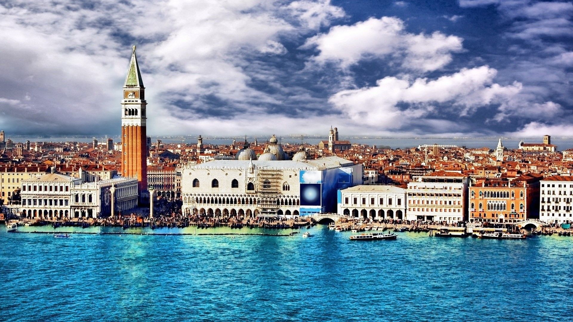 1920x1080 Venice, Italy, Buildings, River, View from the top, Bright colors wallpaper JPG