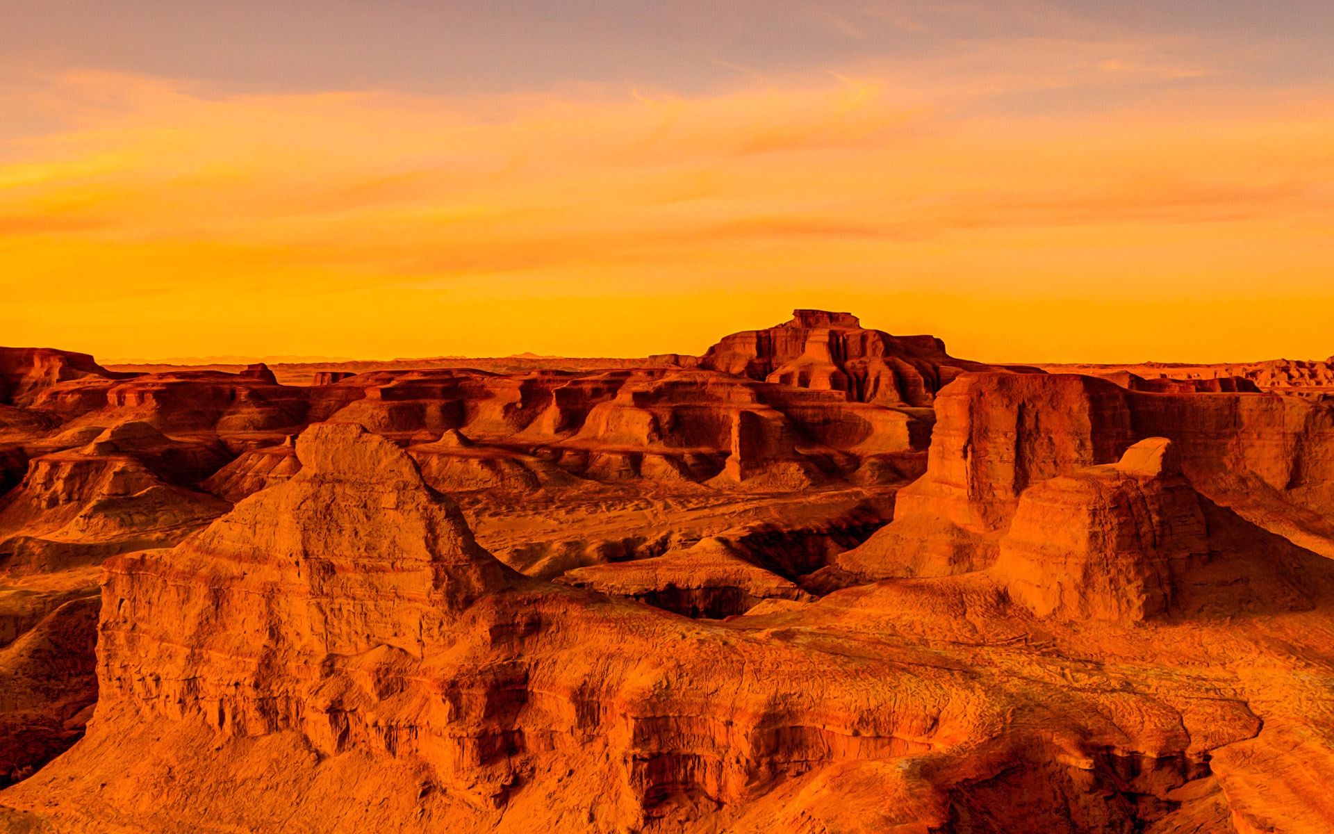 Gobi Desert Sunset Windows 10 HD Wallpaper