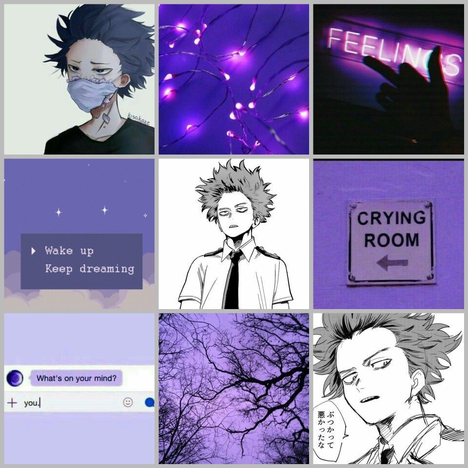 Shinsou Hitoshi Aesthetic Board. Aesthetic anime, Hero wallpaper, Purple aesthetic