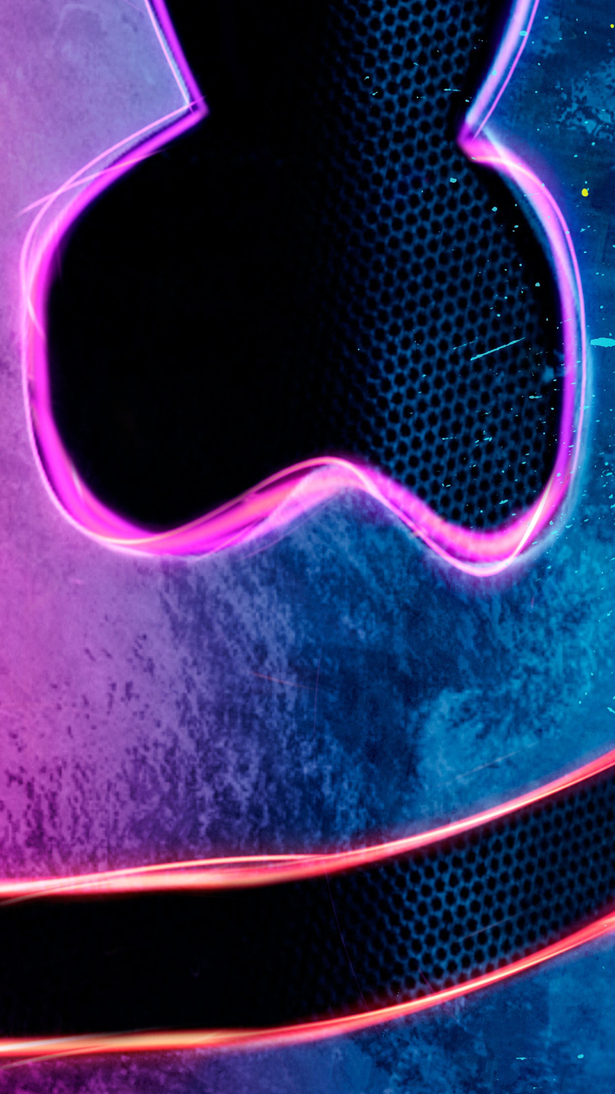 DJ, Marshmello, Neon, 4K phone HD Wallpaper, Image, Background, Photo and Picture. Mocah HD Wallpaper